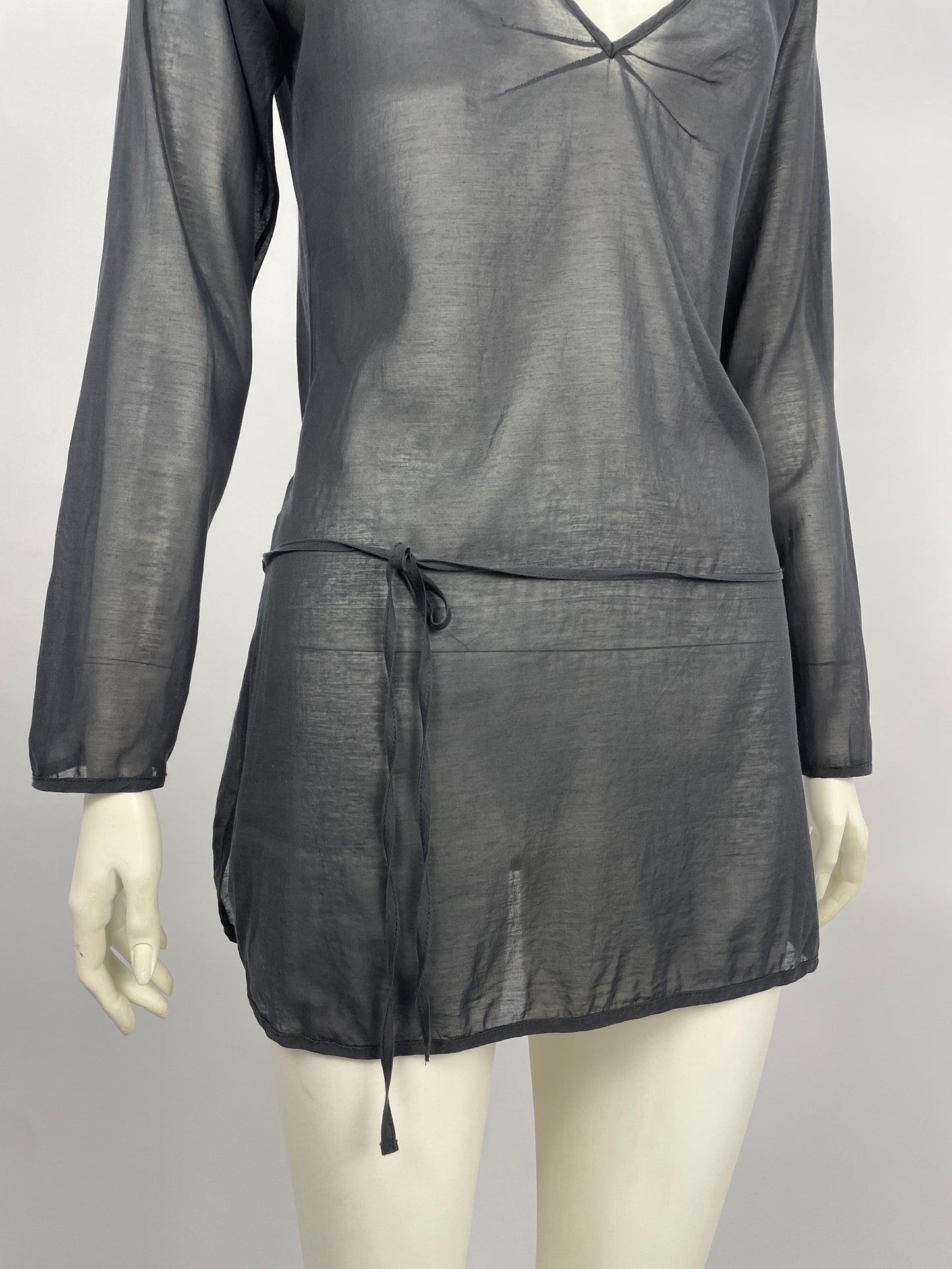 Dior by John Galliano early 2000’s V neck tie blouse