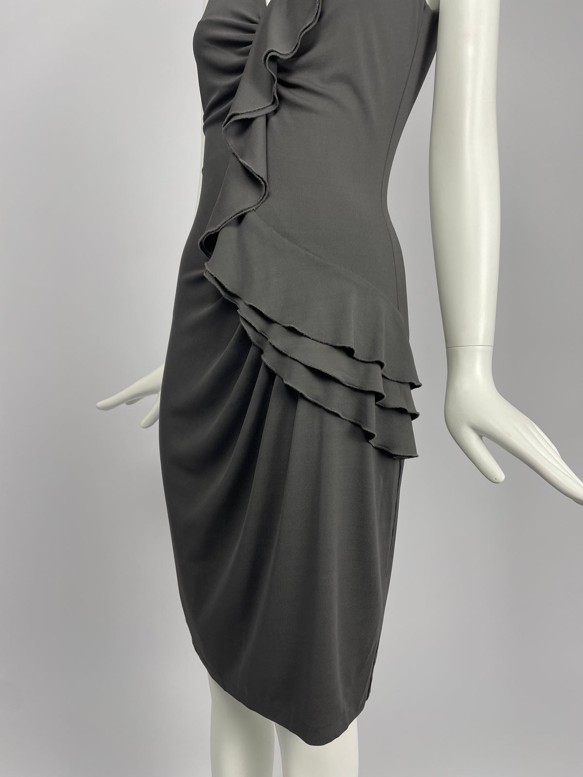 Blumarine 2000's flared ruffled dress