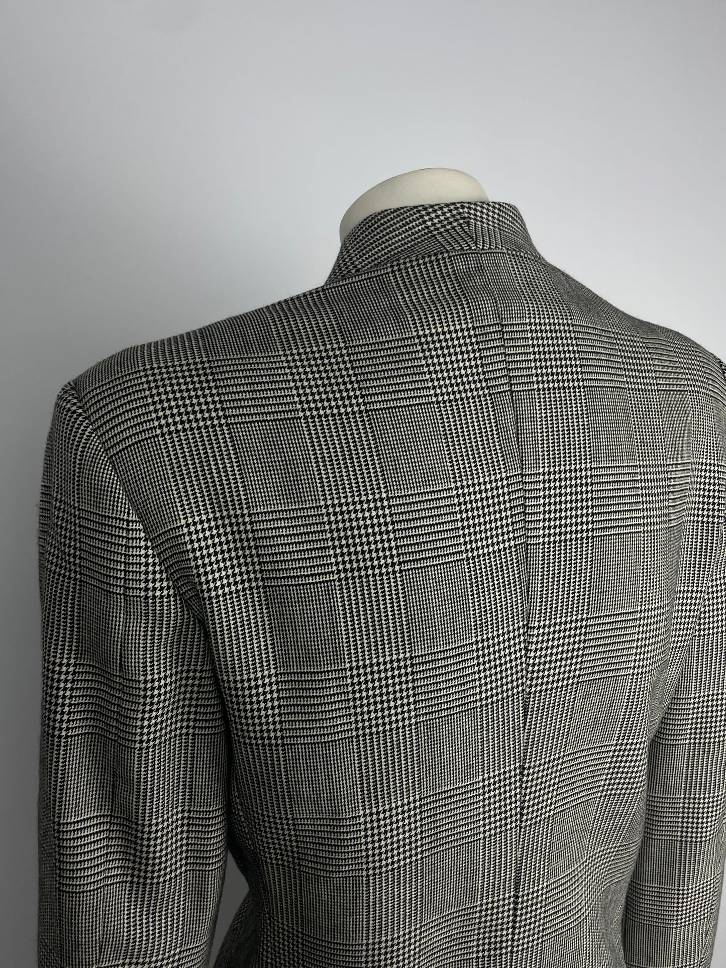 Gianni Versace F/W 1989 Houndstooth Cropped Blazer