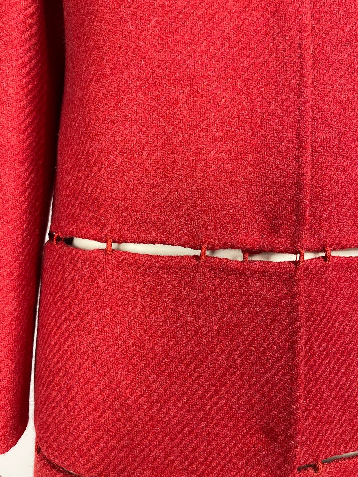 Prada F/W 1998 Chain Stitch Wool Coat