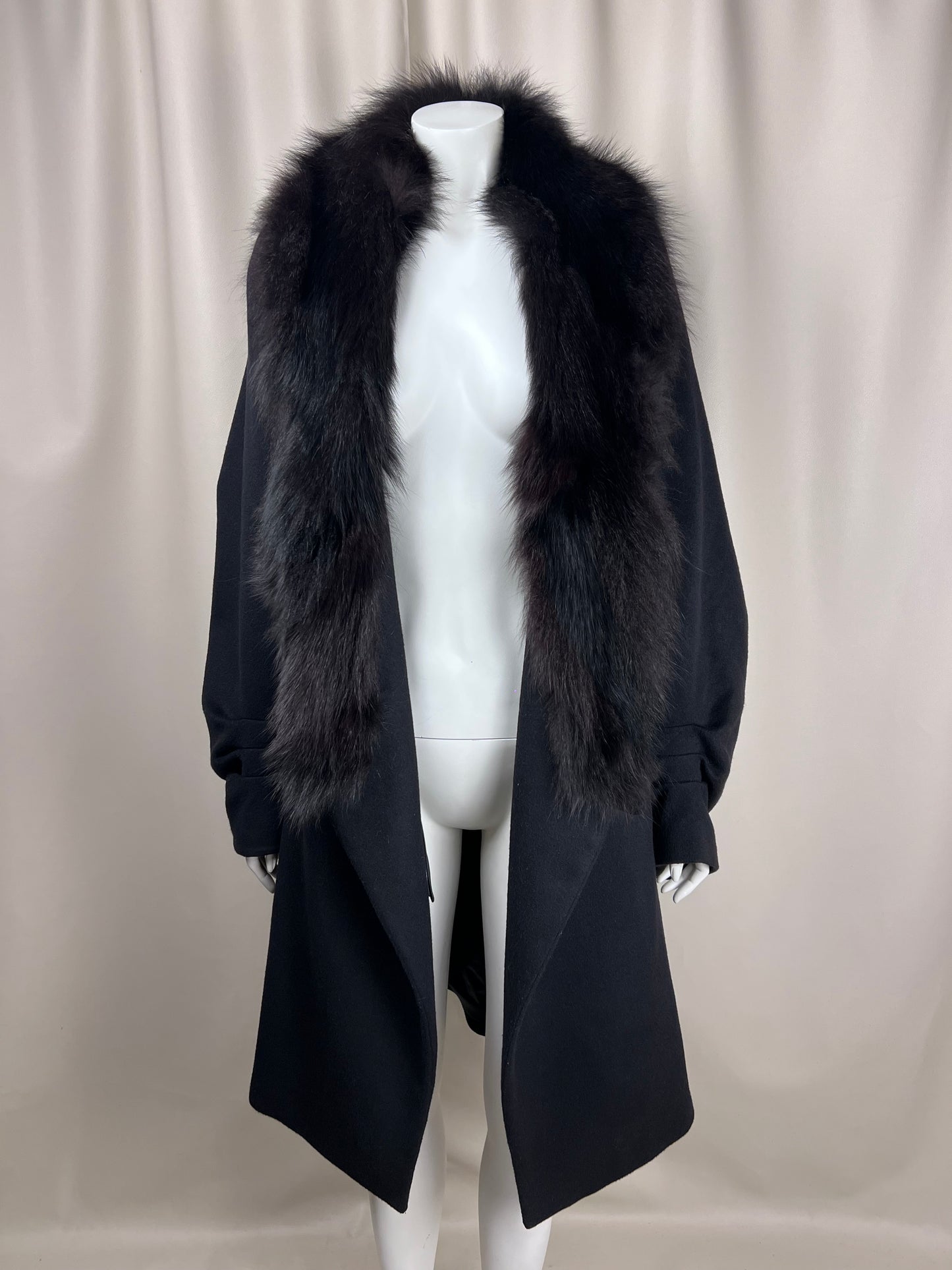 Plein Sud F/W 2004 Fox Fur Cashmere Coat (M)