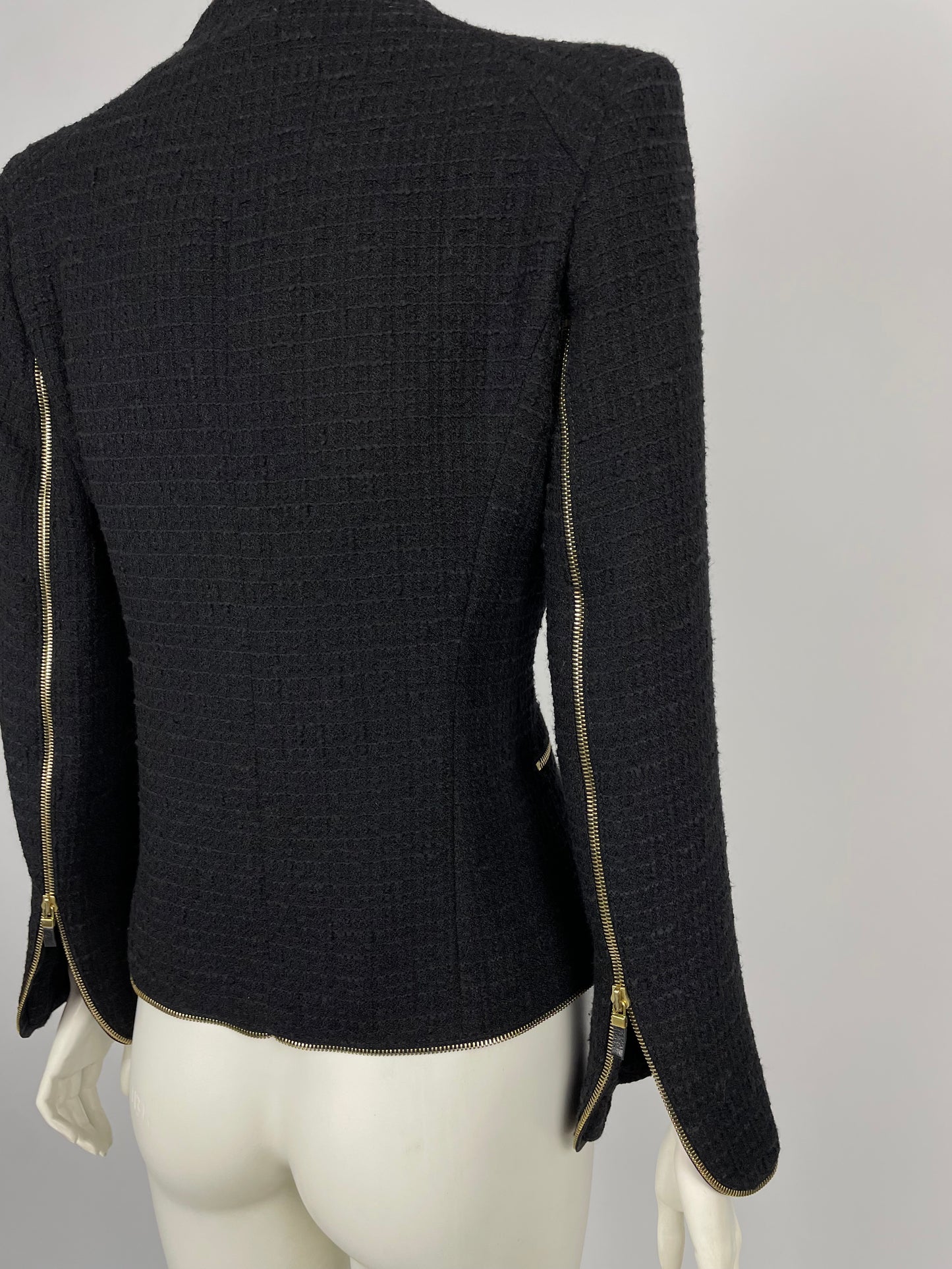 Alexander McQueen F/W 2003 Tweed Zipper blazer