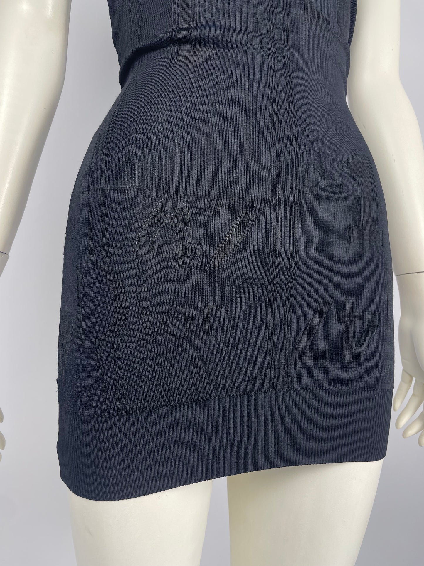 Dior by John Galliano S/S 2004 printed heavy knit dress.