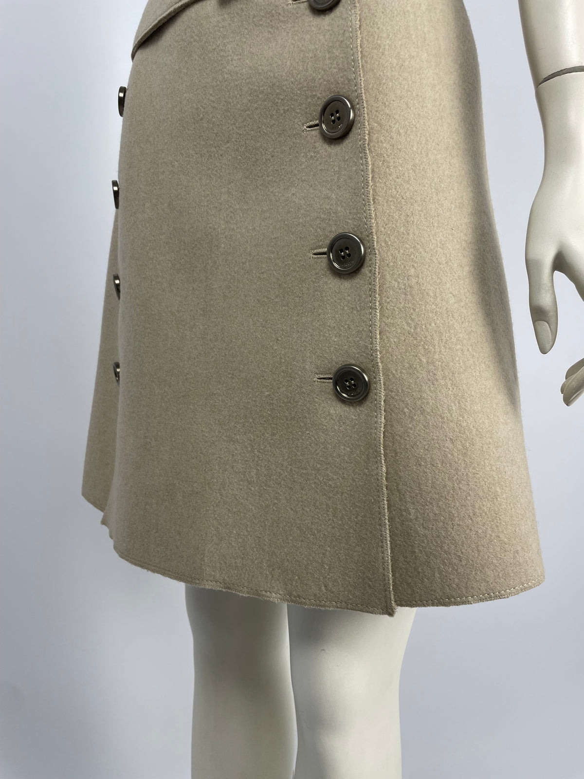 Prada 2006 wool belt mini skirt