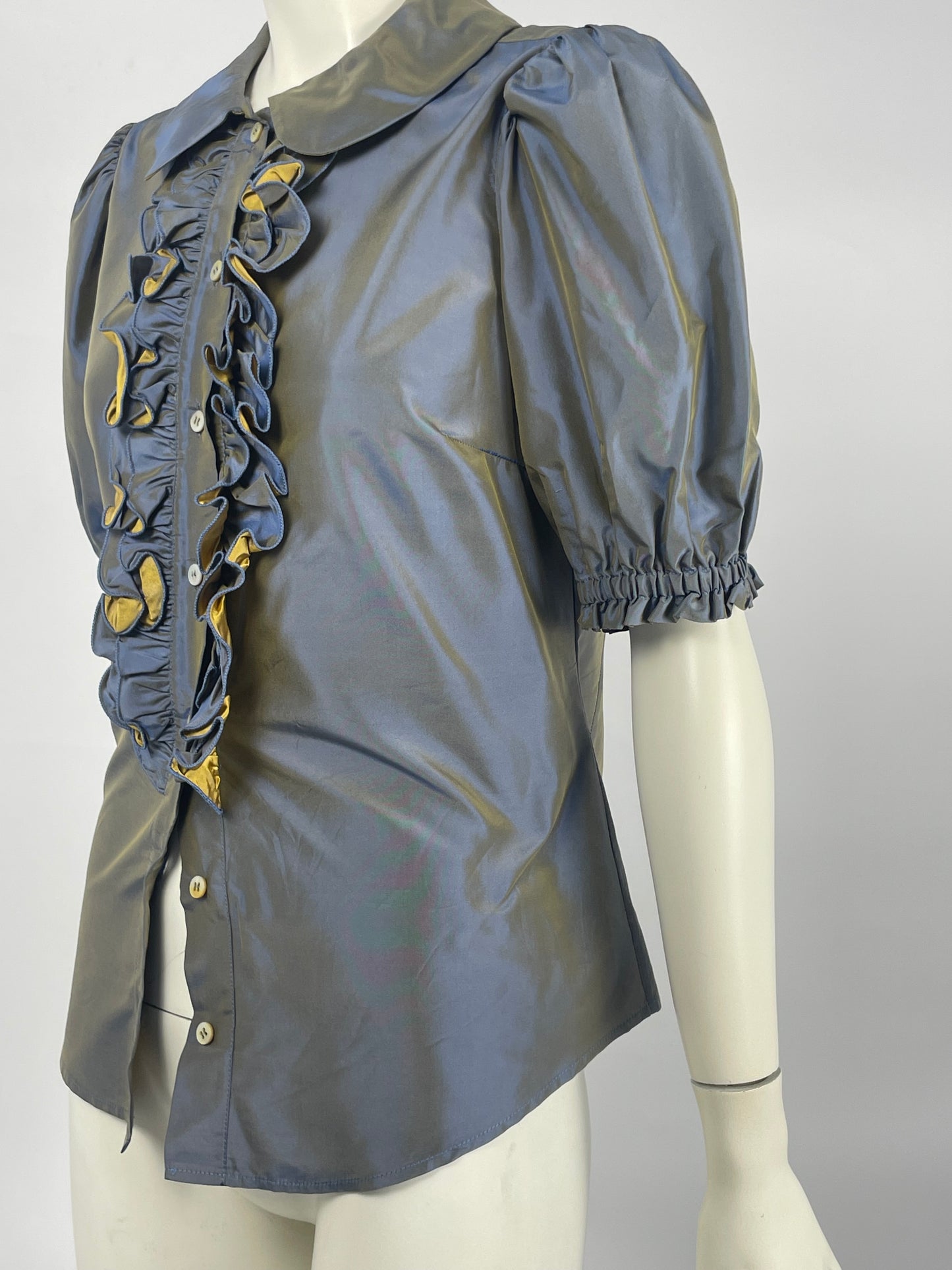 Moschino 2000’s Couture Satin ruffled shirt