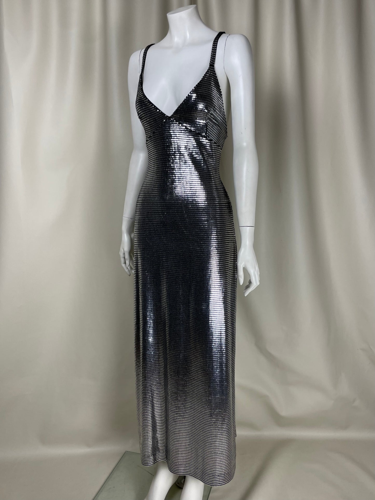 Paco Rabanne F/W 1995 Metallic Dress