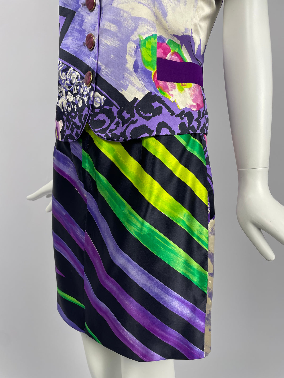 Gianni Versace S/S 1990 Printed suit