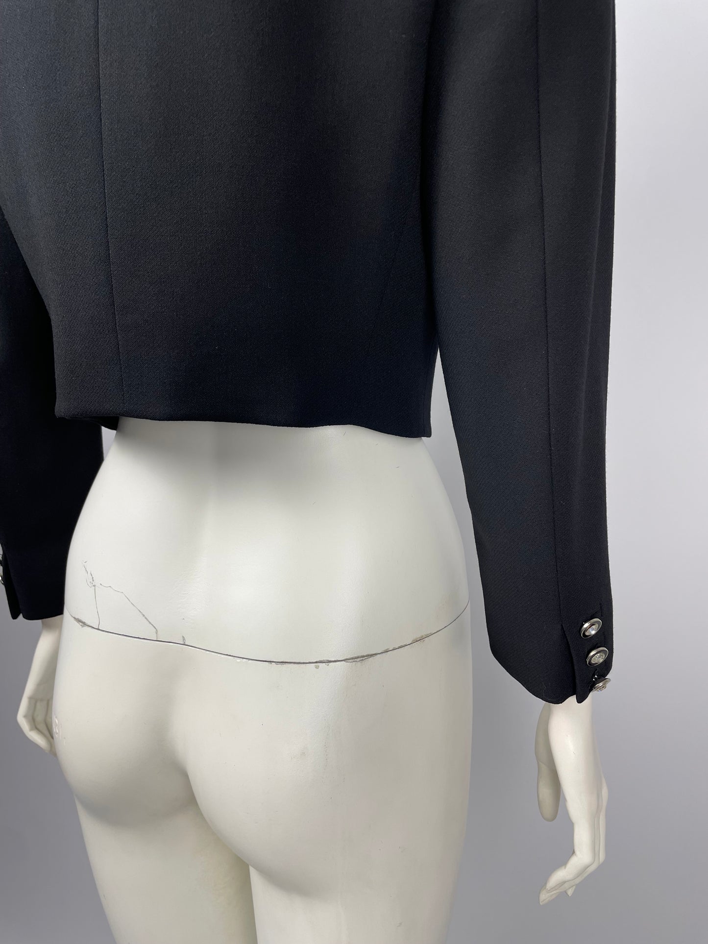 Gianni Versace S/S 1989 Cropped Tuxedo Blazer
