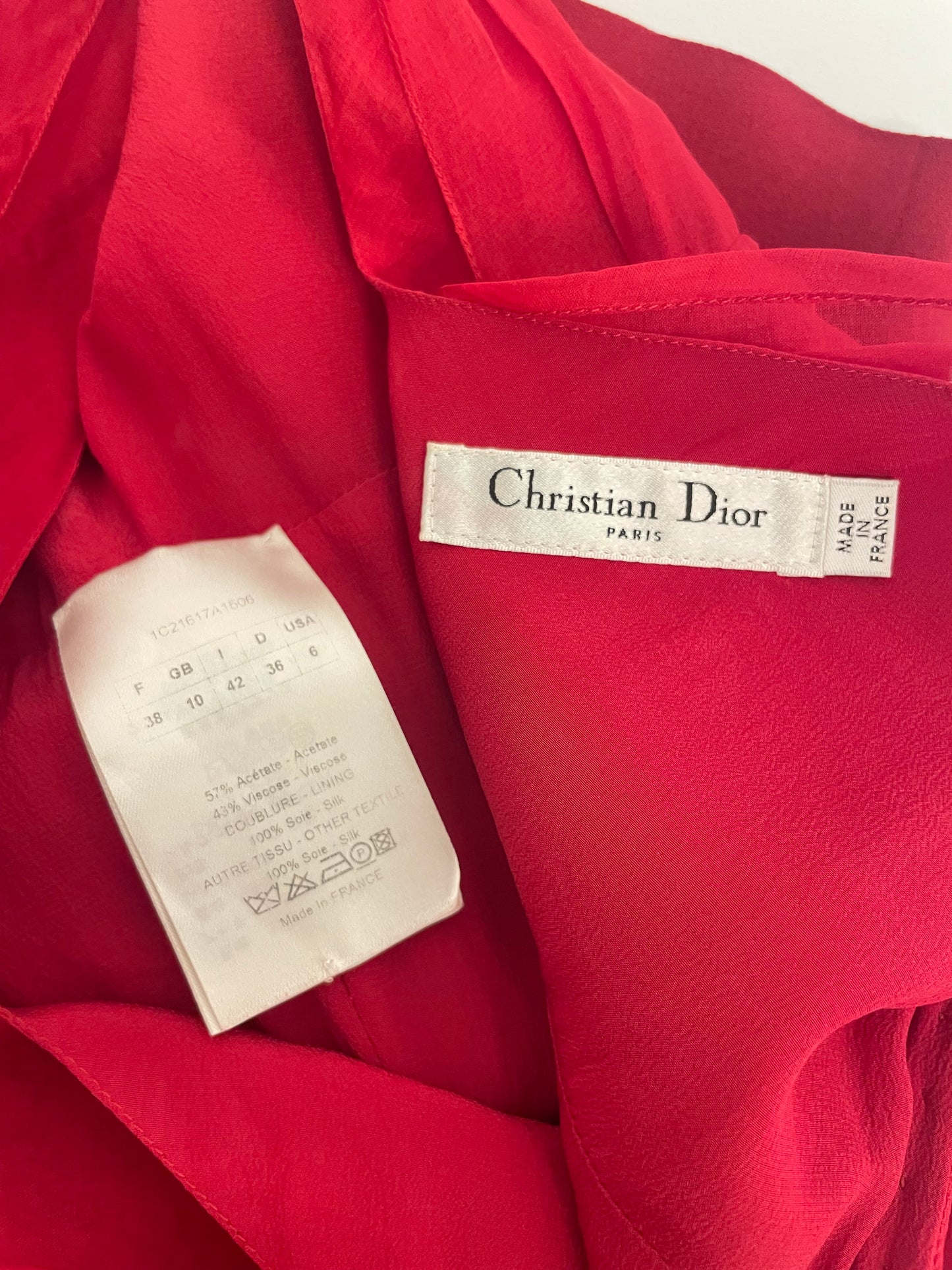 Dior Cruise 2011 red tulle top dress
