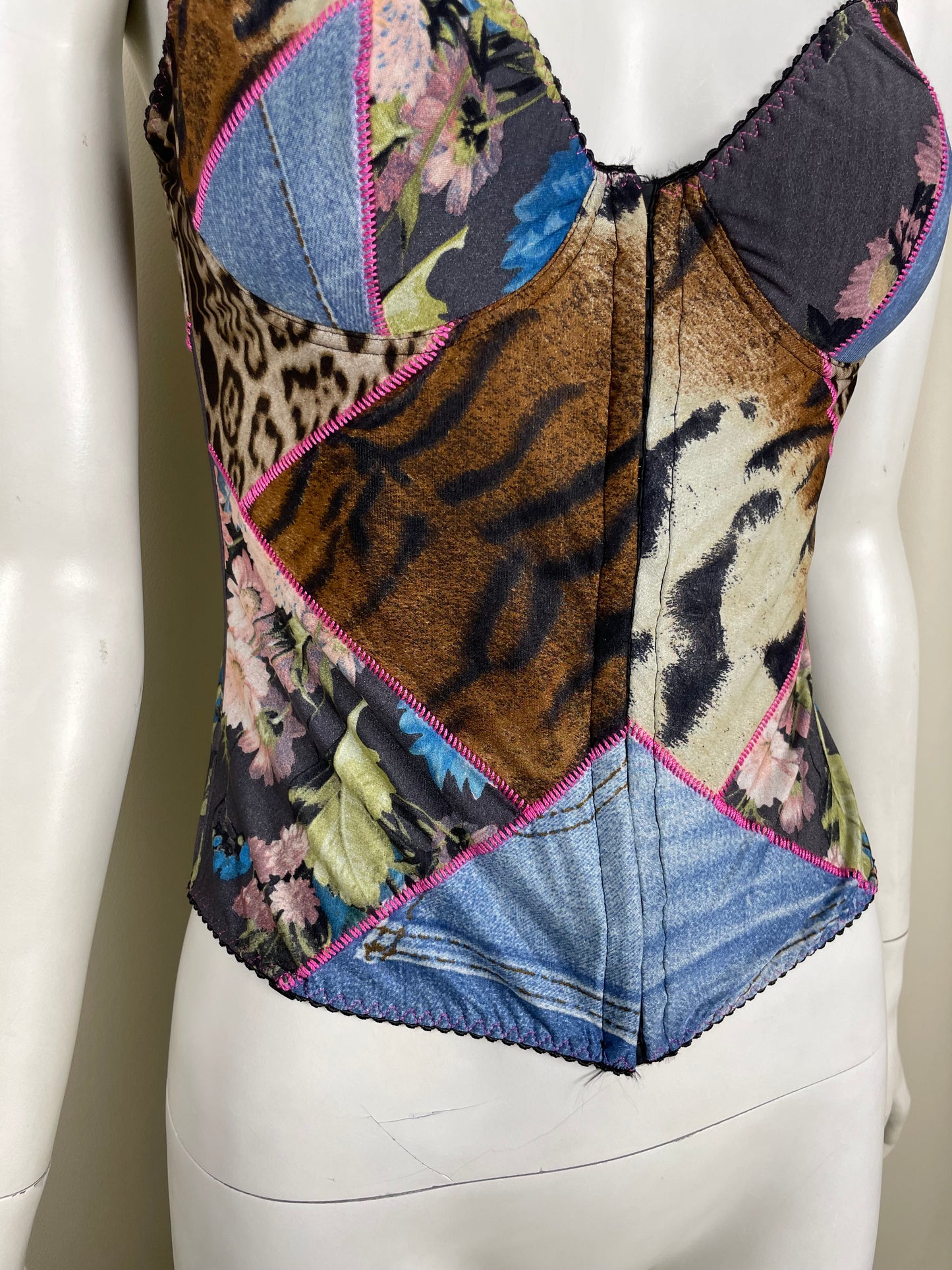 Roberto Cavalli 2000’s PatchWork Bustier (M)