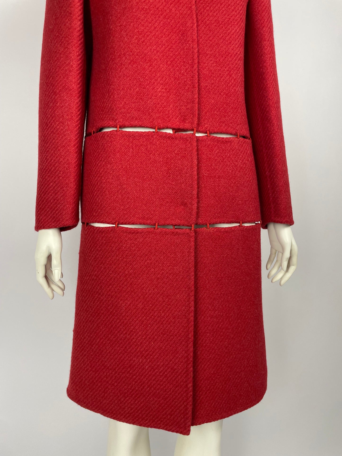 Prada F/W 1998 Chain Stitch Wool Coat