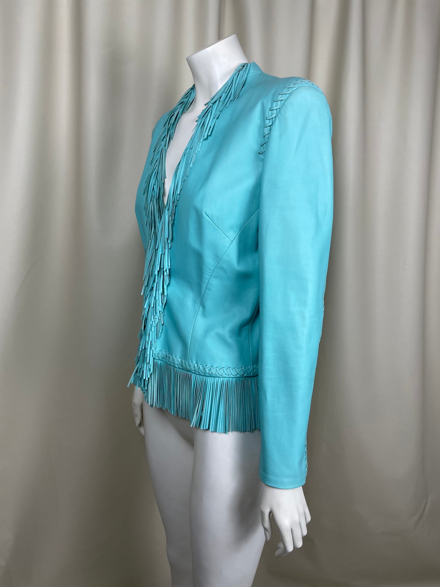 Gianni Versace S/S 2002 Fringes Leather Blazer (M)