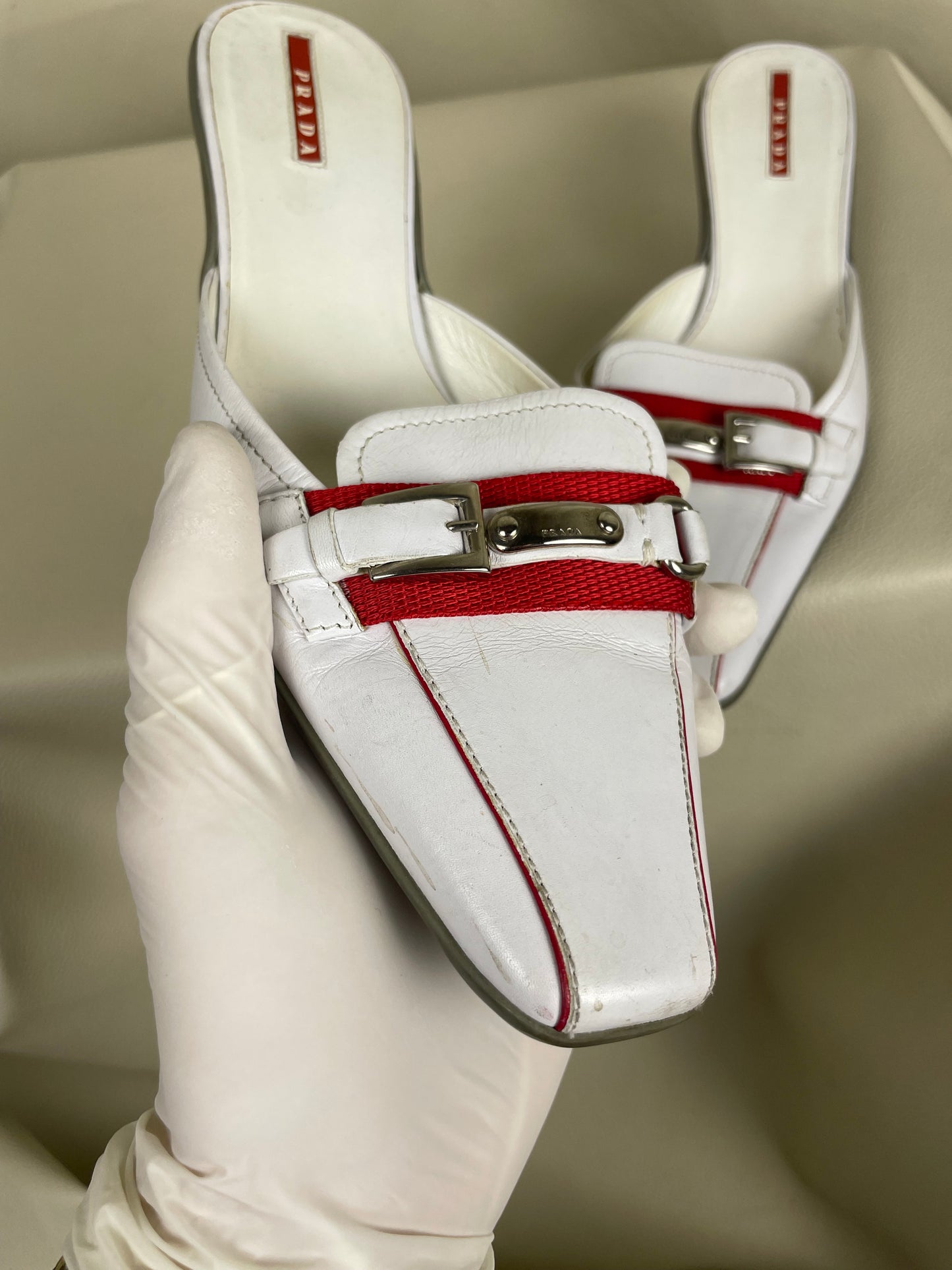 Prada 2000’s Kitten Heel Sandals (37)