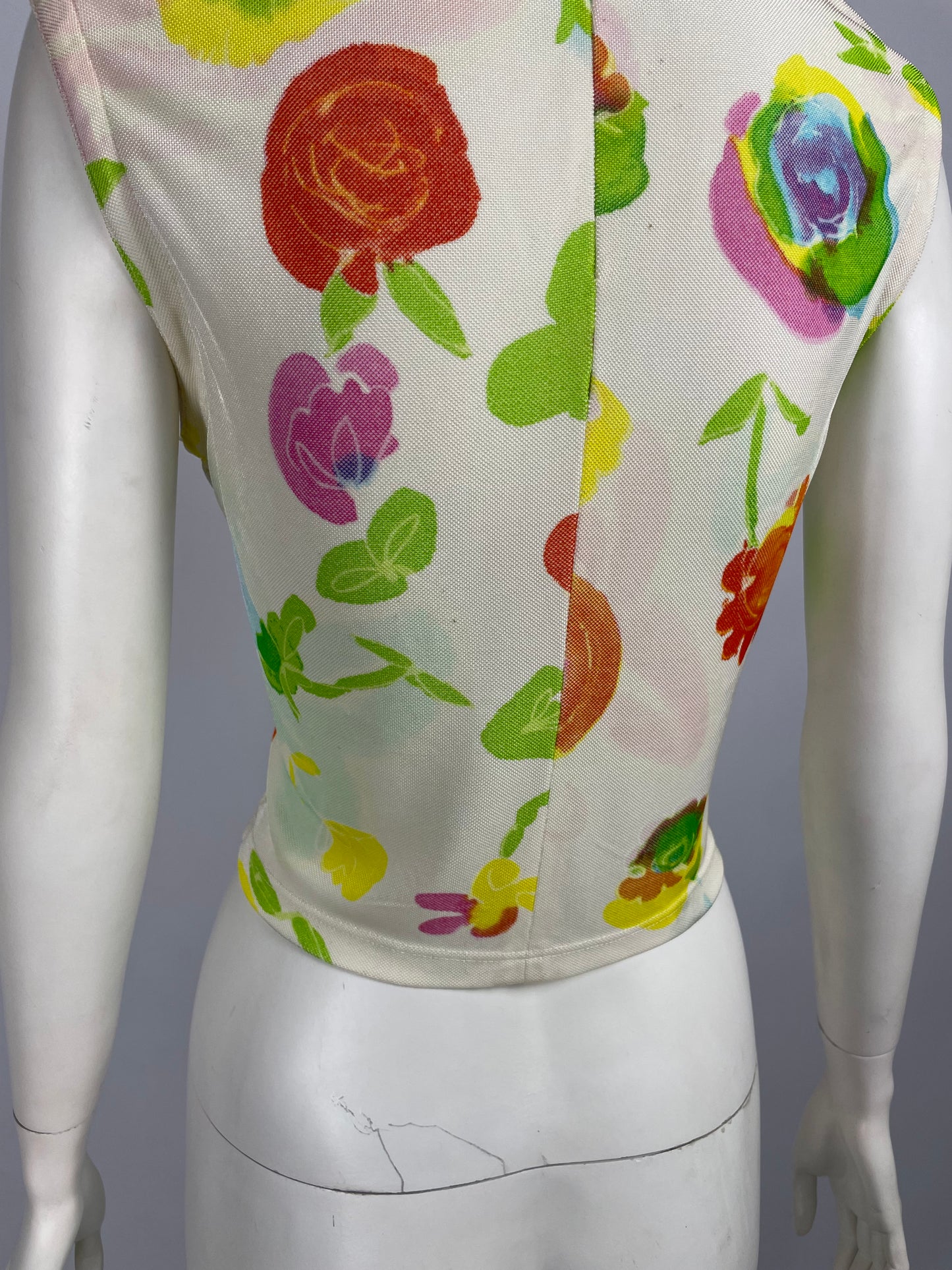 Gianni Versace Couture S/S 1996 Flower Print Top