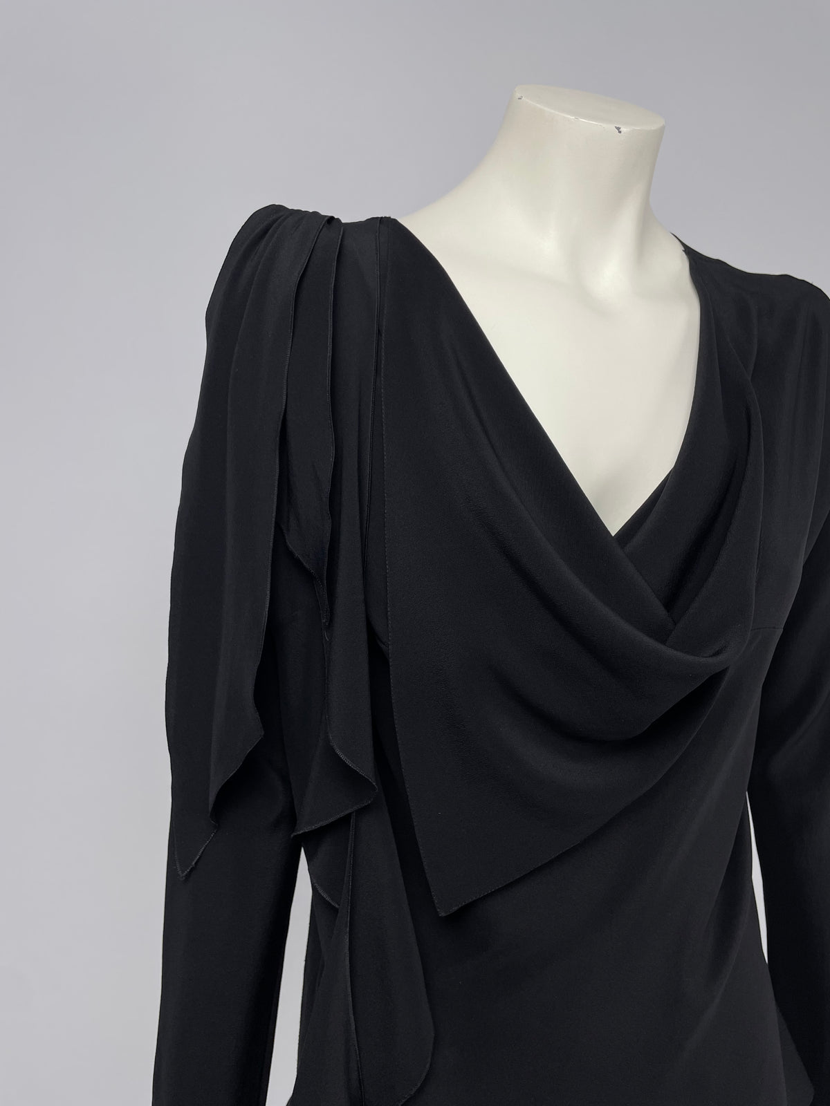 Dior by John Galliano S/S 2006 asymmetrical silk top.