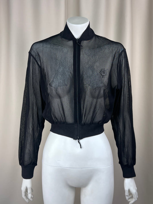 Jean Paul Gaultier 1990’s mesh cropped bomber (S)