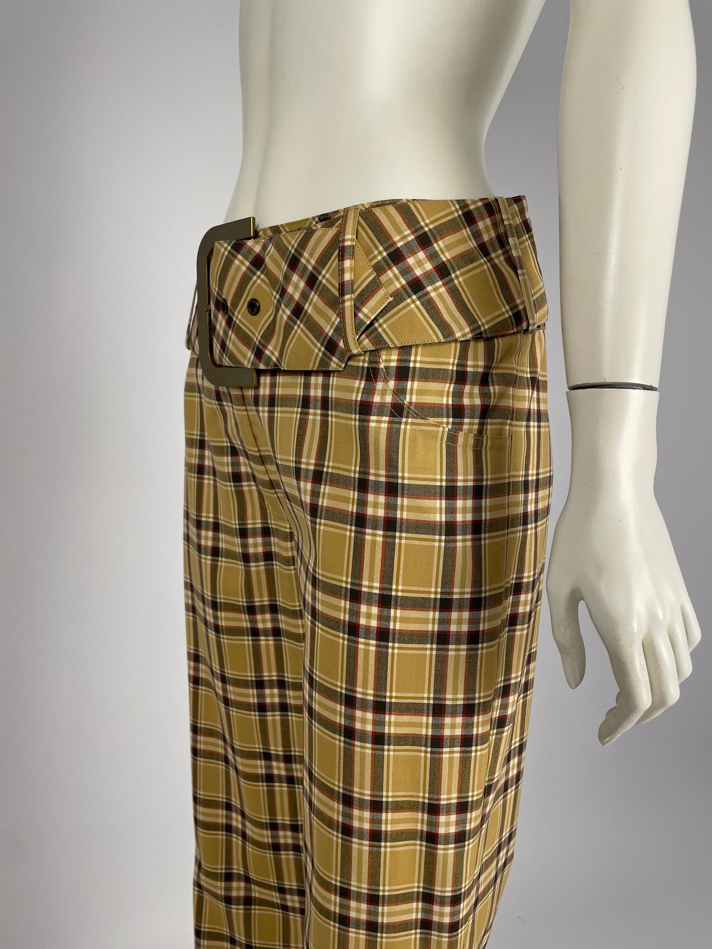 Dior by John Galliano F/W 2001 squared print pants.