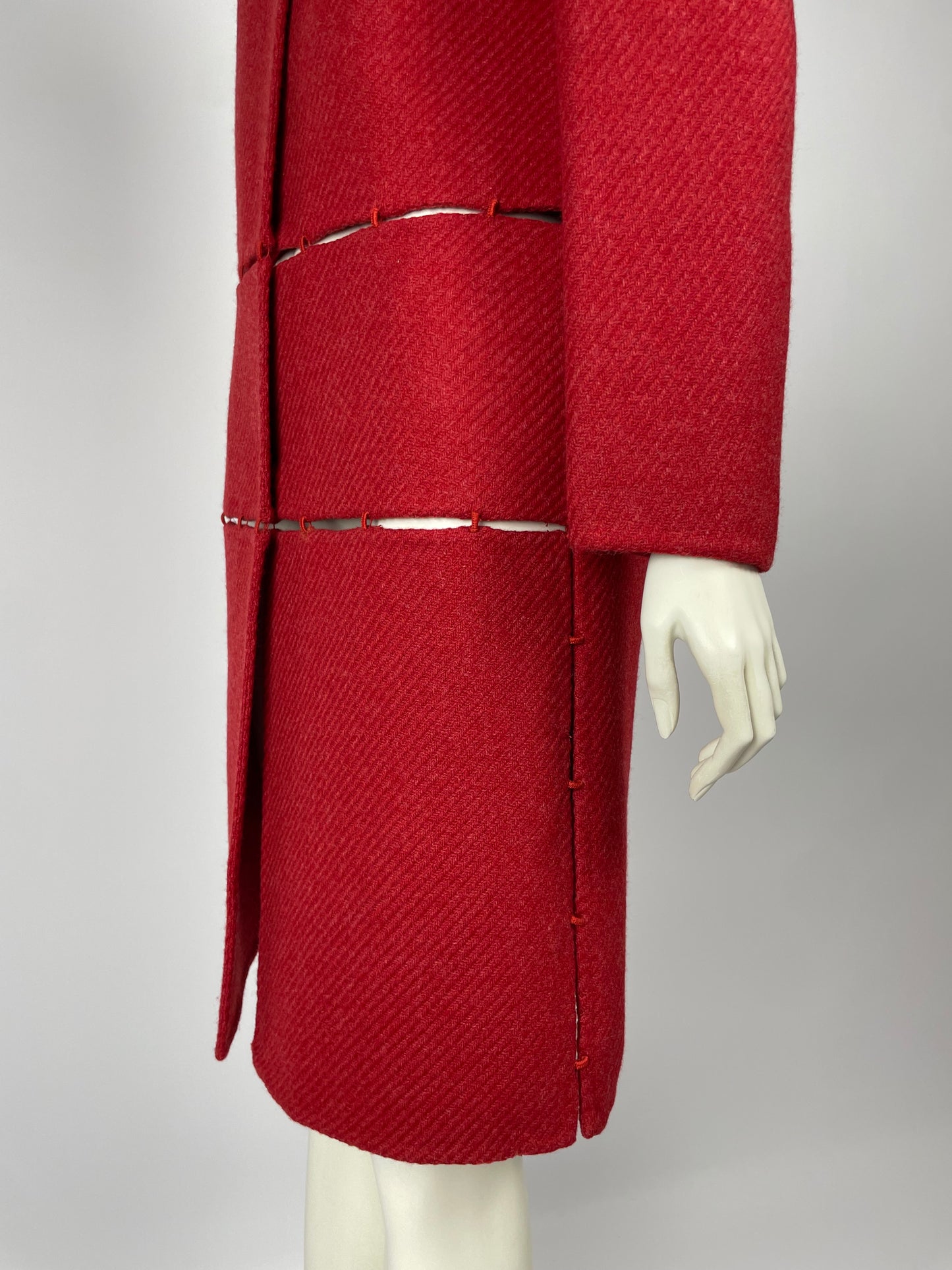Prada F/W 1998 Chain Stitch Wool Coat