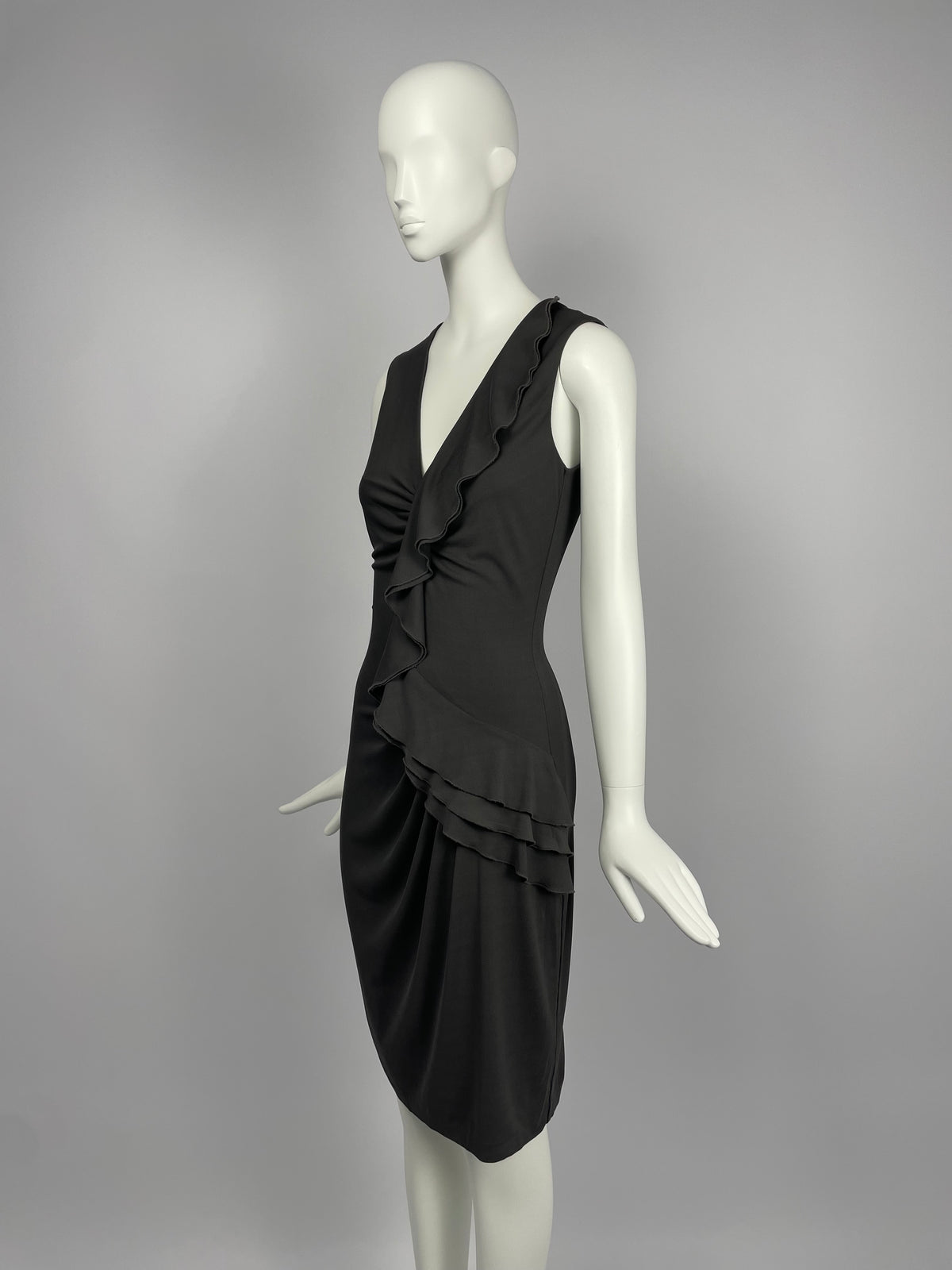 Blumarine 2000's flared ruffled dress