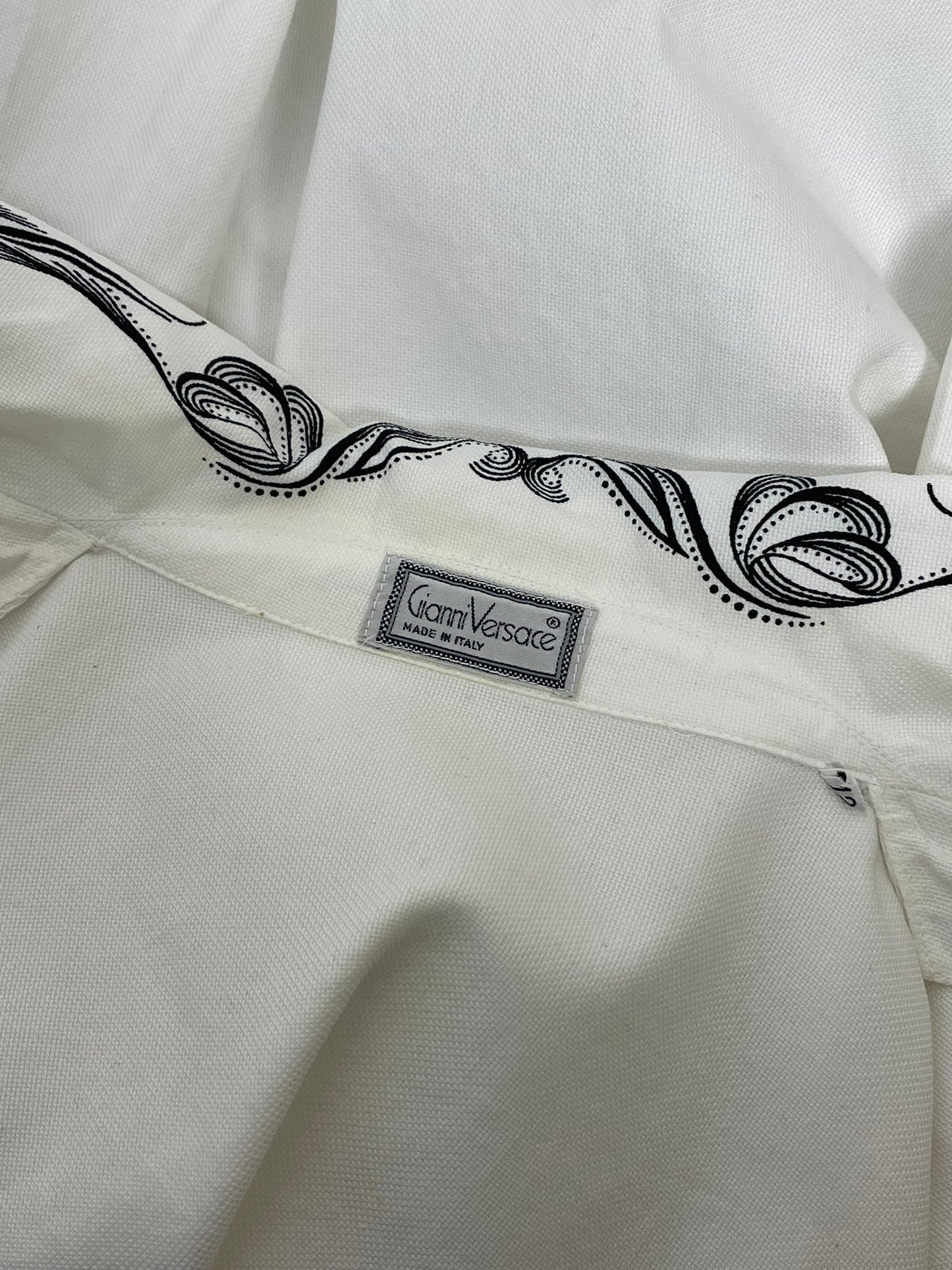 Gianni Versace Couture S/S 1989 tribal print chemise.