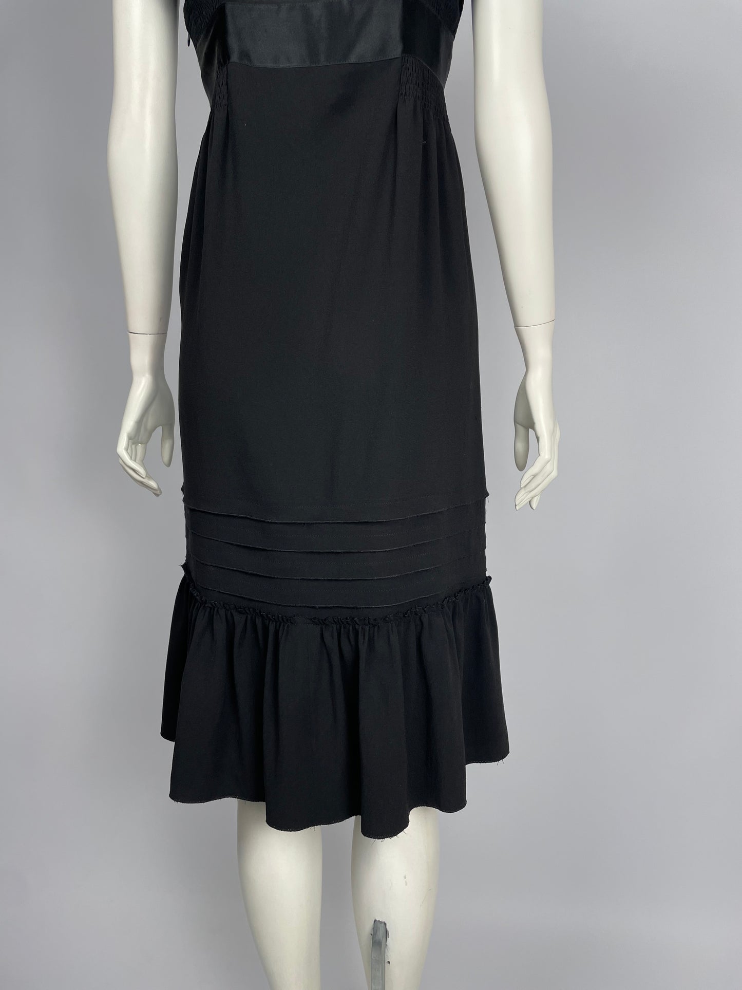 Prada black ruffle dress