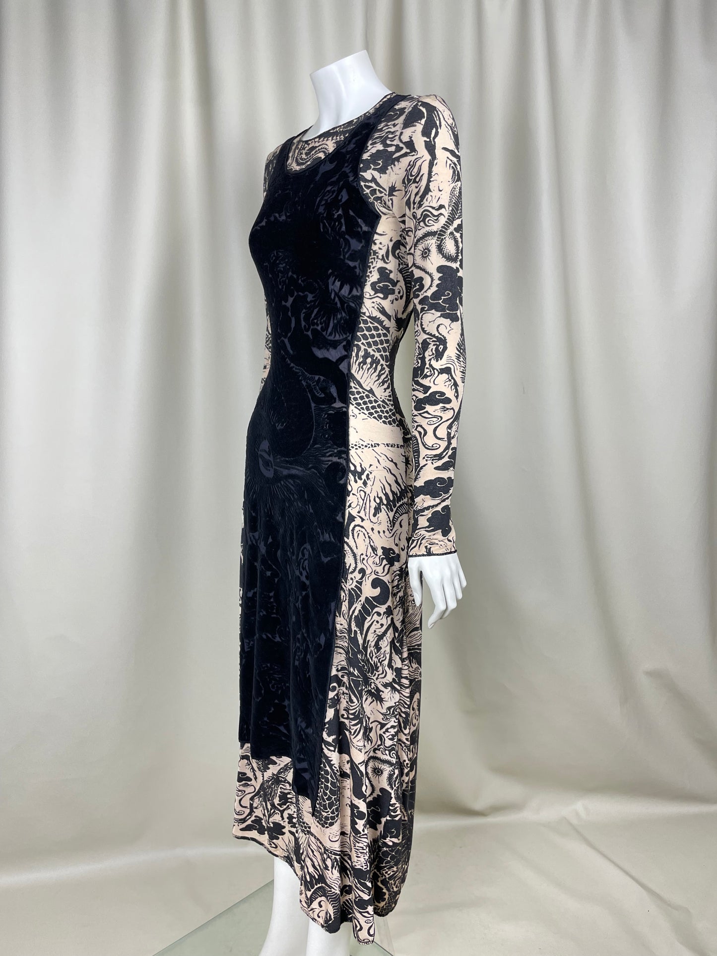 Jean Paul Gaultier Tattoo Mesh Dress (M)