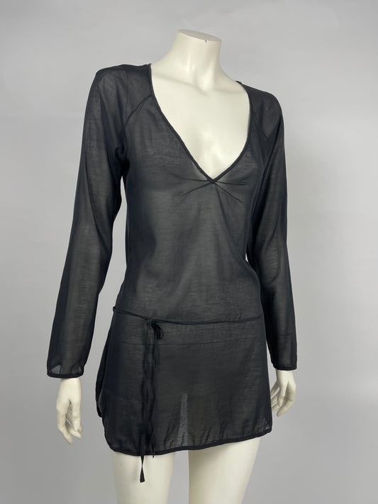 Dior by John Galliano early 2000’s V neck tie blouse