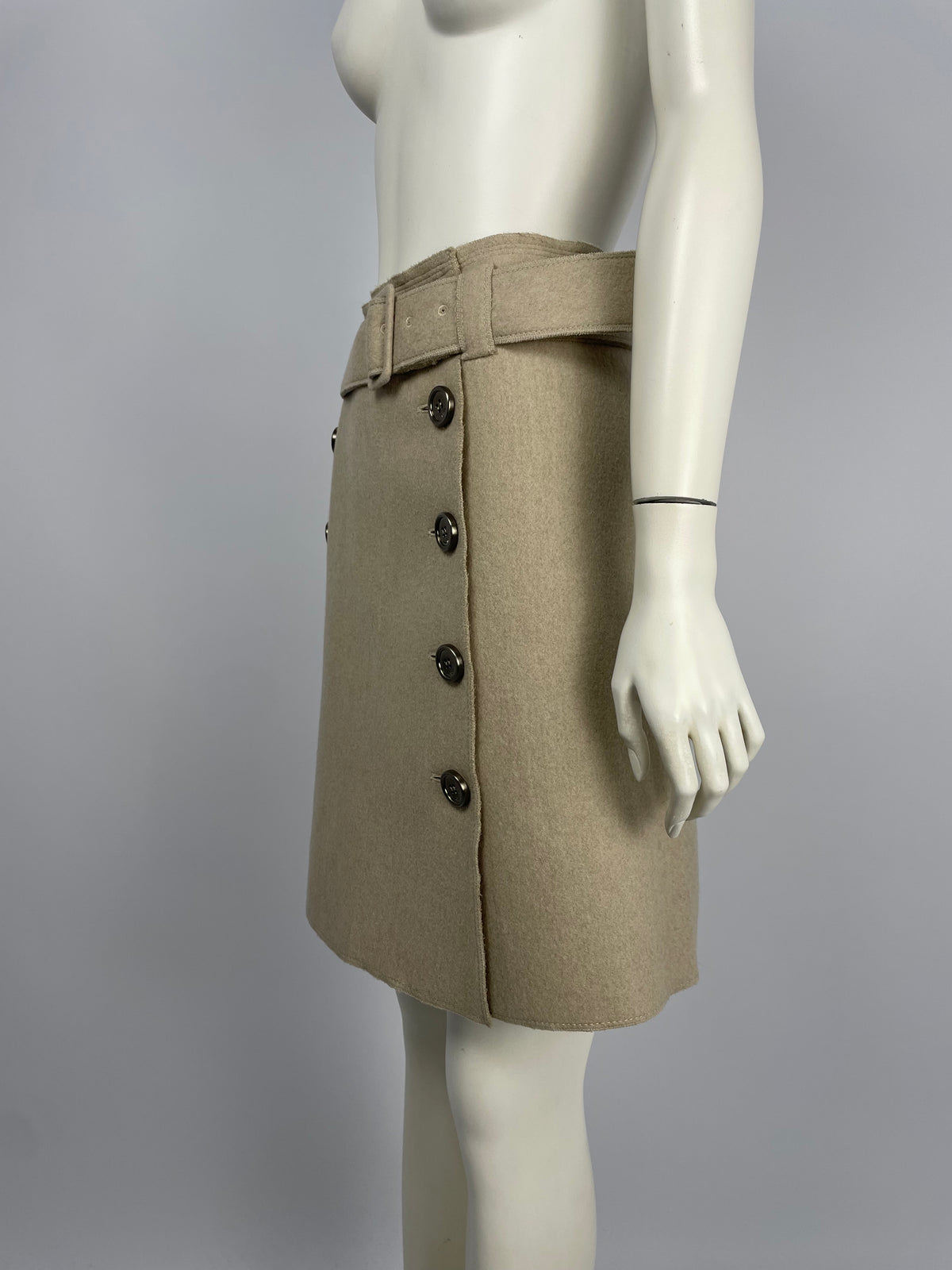 Prada 2006 wool belt mini skirt