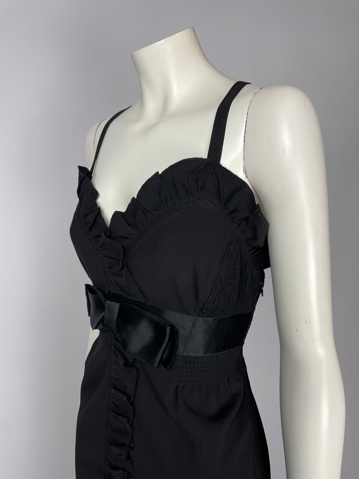 Prada black ruffle dress
