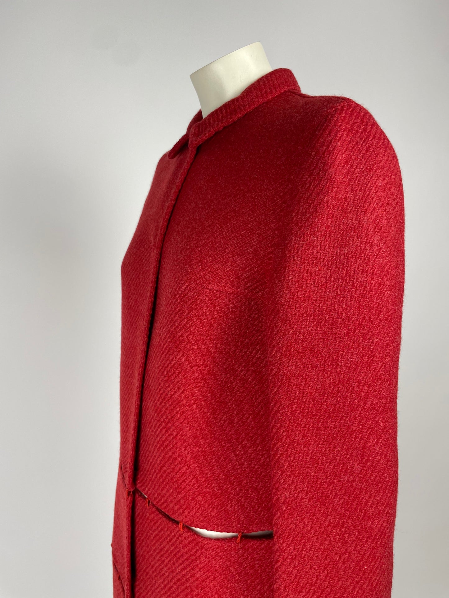 Prada F/W 1998 Chain Stitch Wool Coat