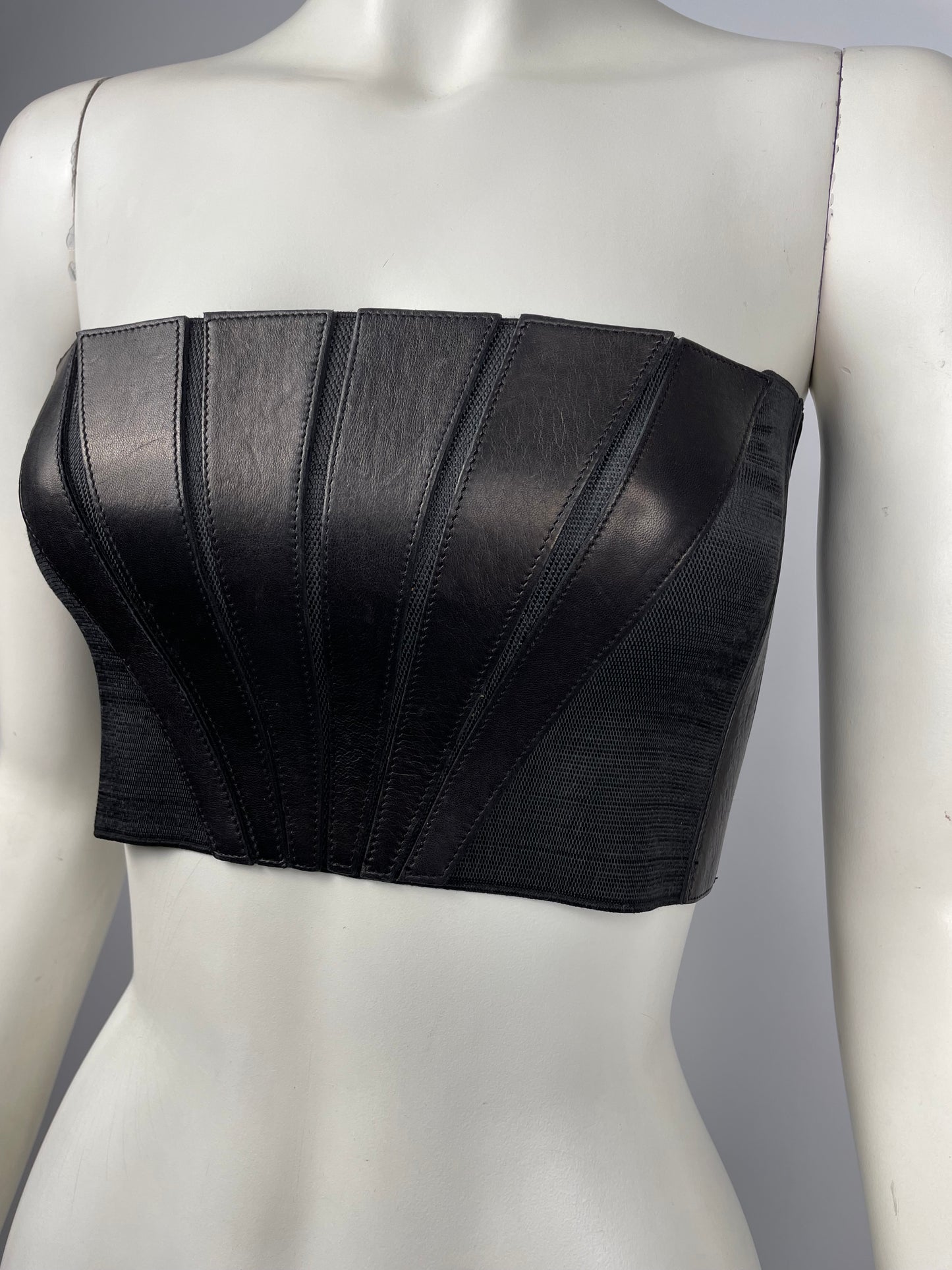 Claude Montana 1980’s Leather Bustier
