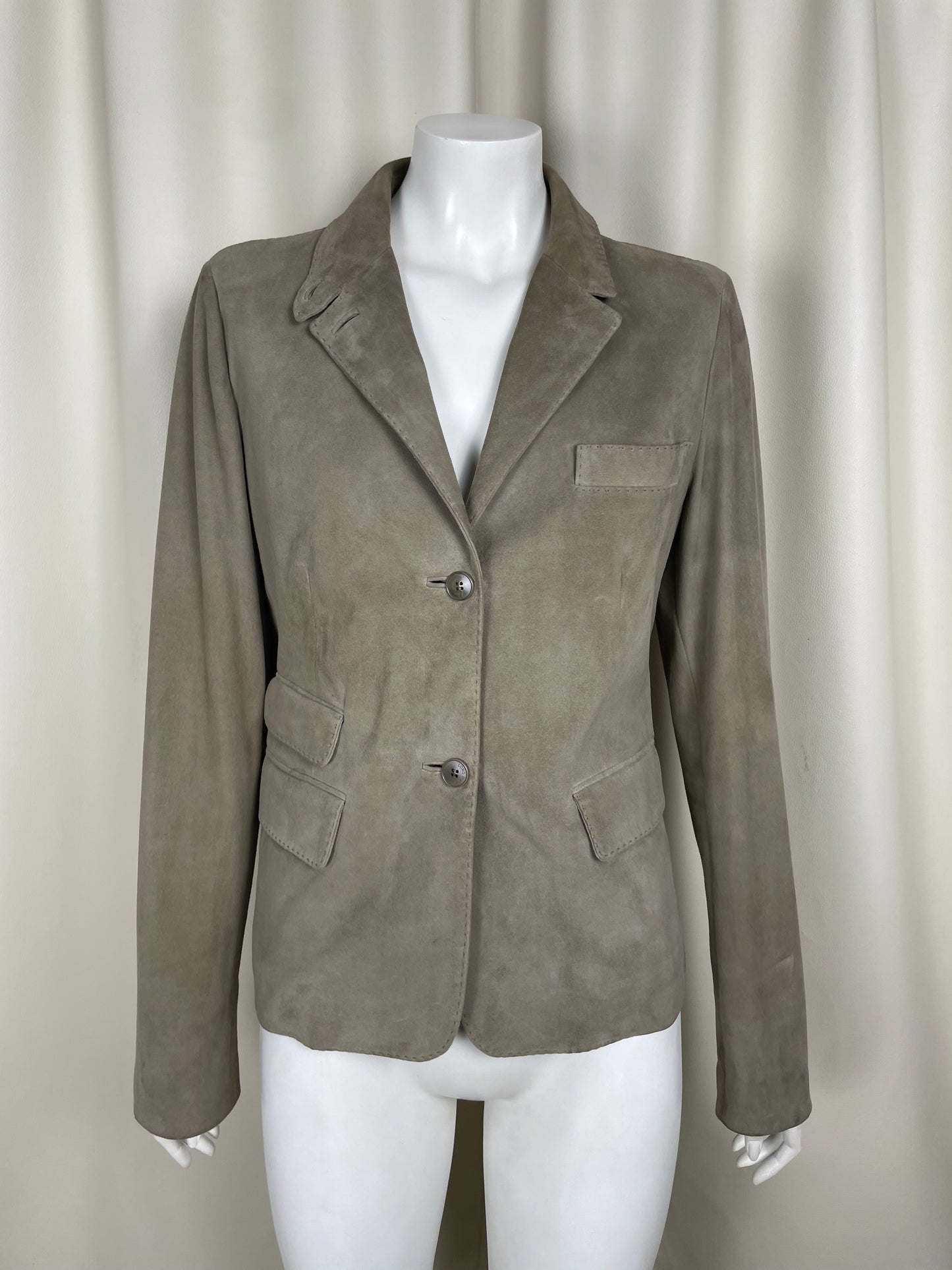 Loro Piana Asymmetrical Suede Blazer (M)