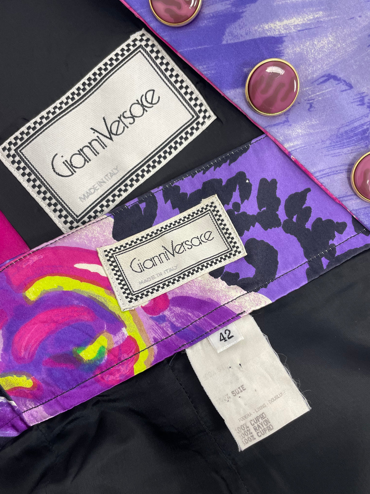 Gianni Versace S/S 1990 Printed suit