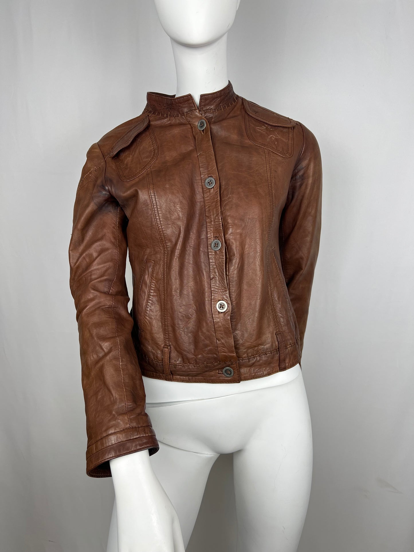 Marithé + François Girbaud Leather Jacket (S)