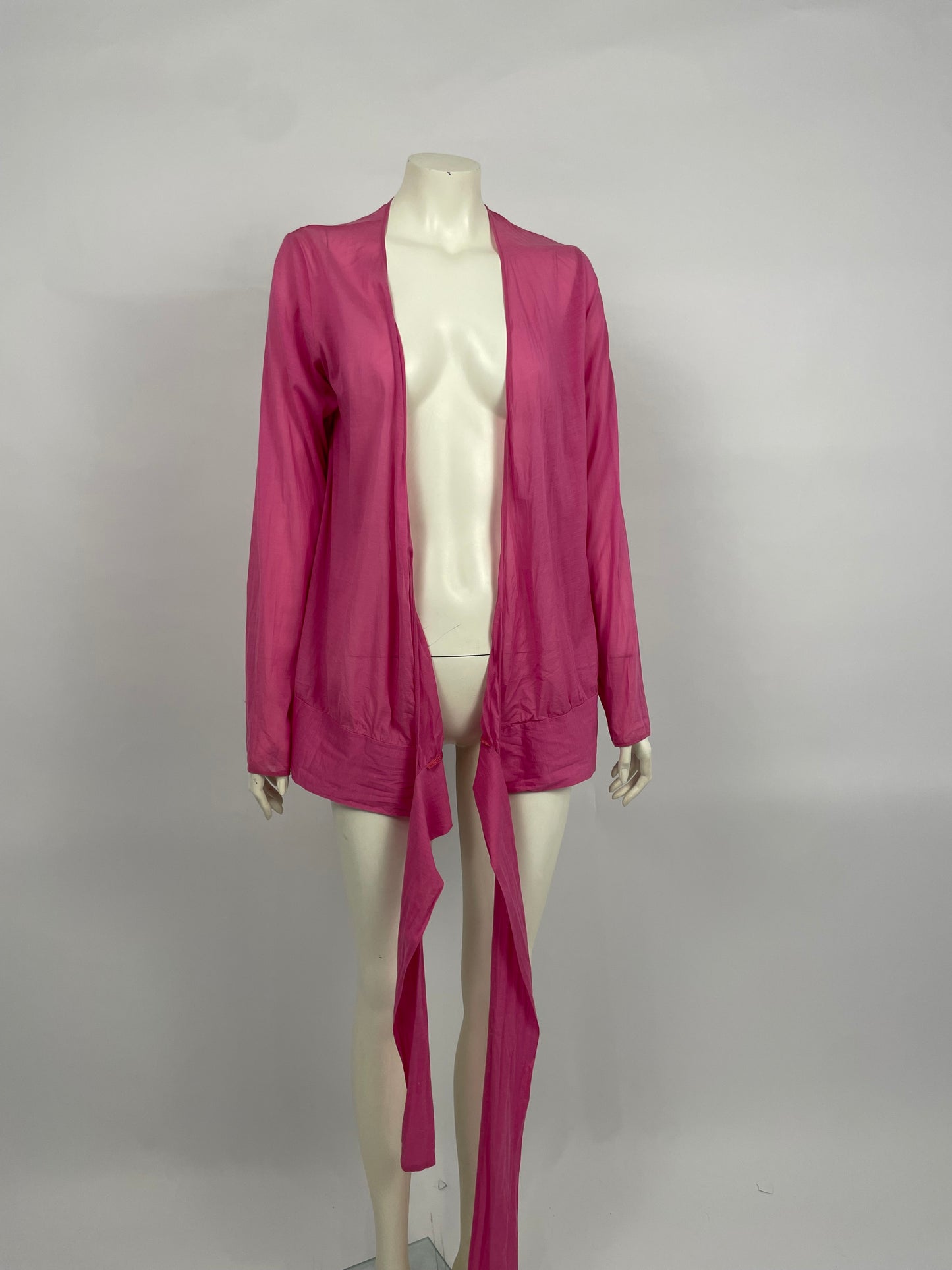 Dior 2000’s Pink linen tie blouse