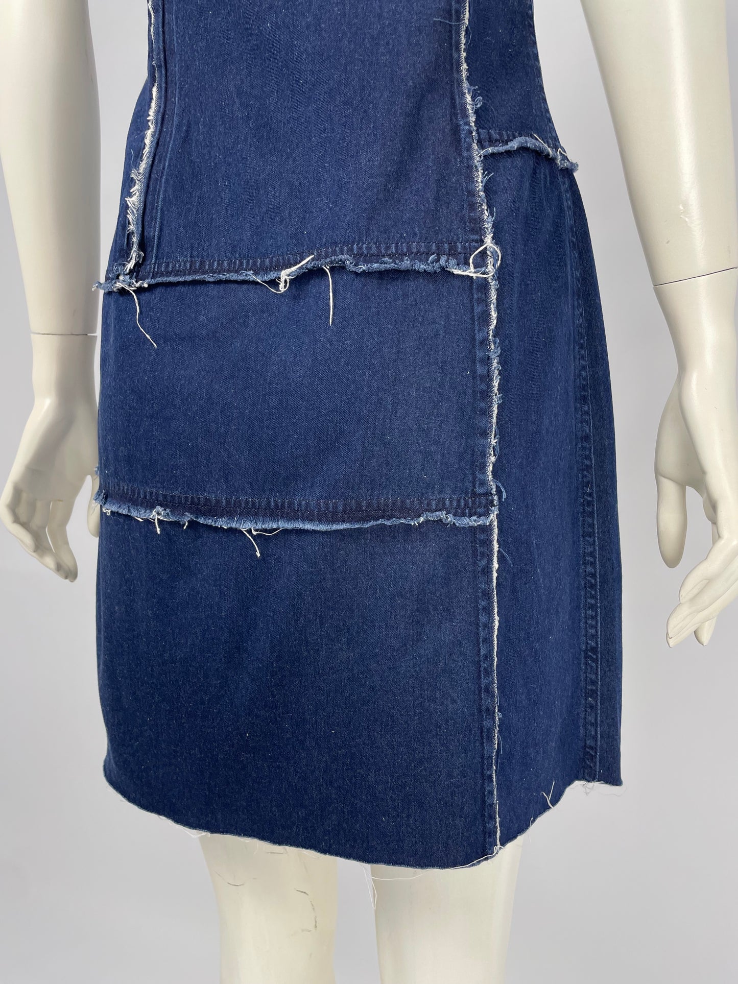 Plein Sud 1990’s Denim bustier mini dress