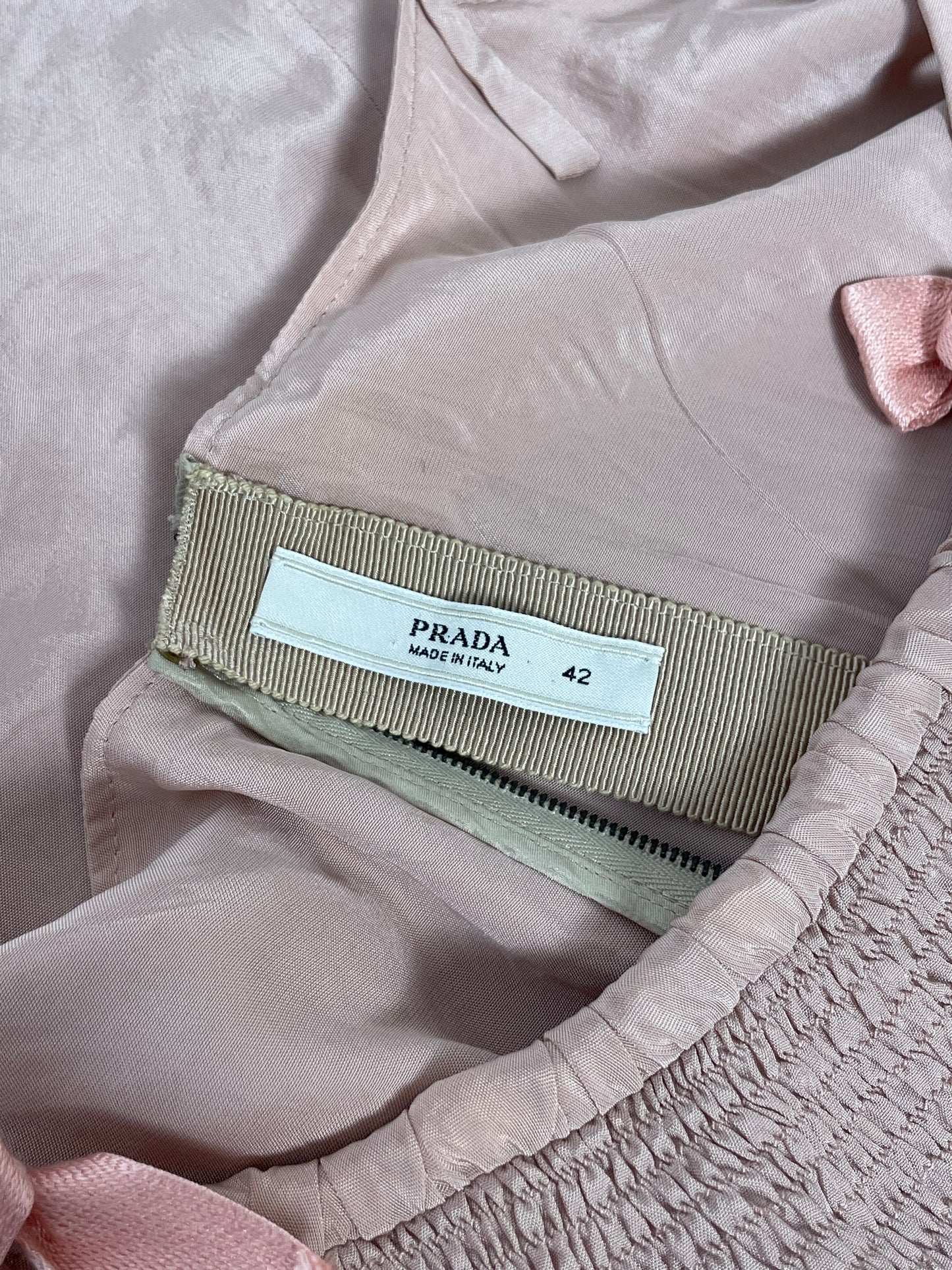 Prada 2007 Gathered ruffle dress.