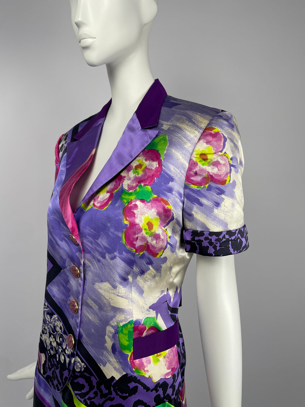 Gianni Versace S/S 1990 Printed suit