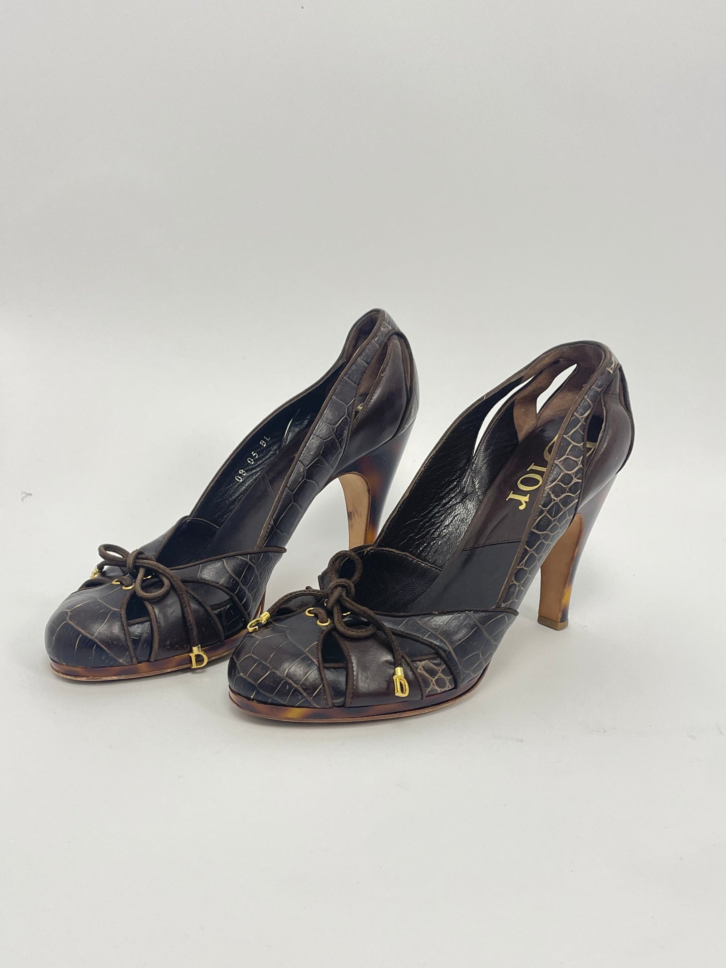 Dior by John Galliano F/W 2005 Snake  Print Carey Print heels.