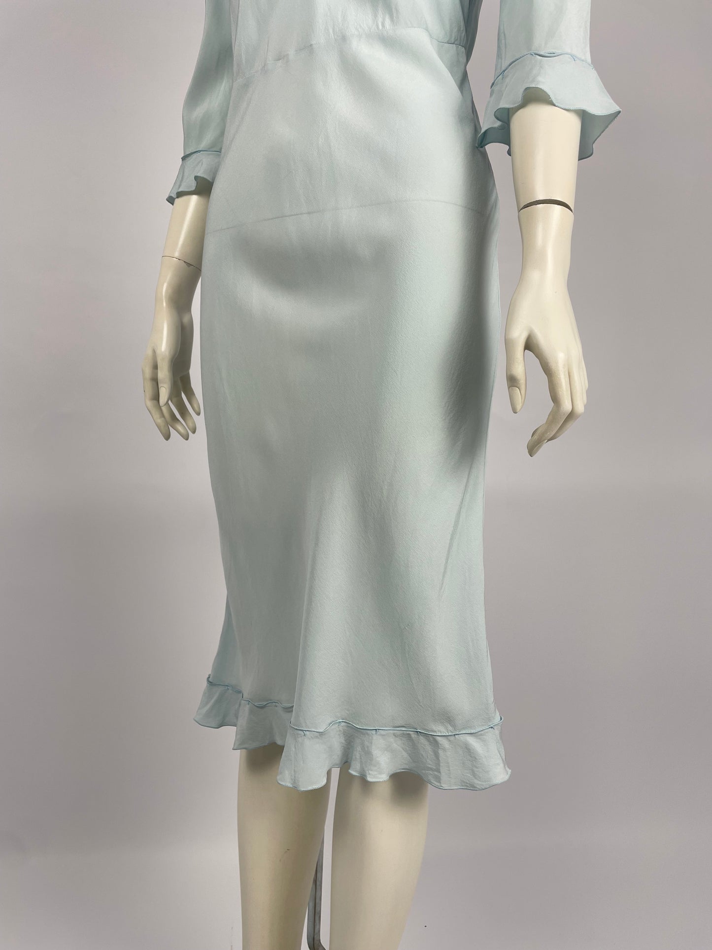 Prada 1990’s bias cut flared maxi dress