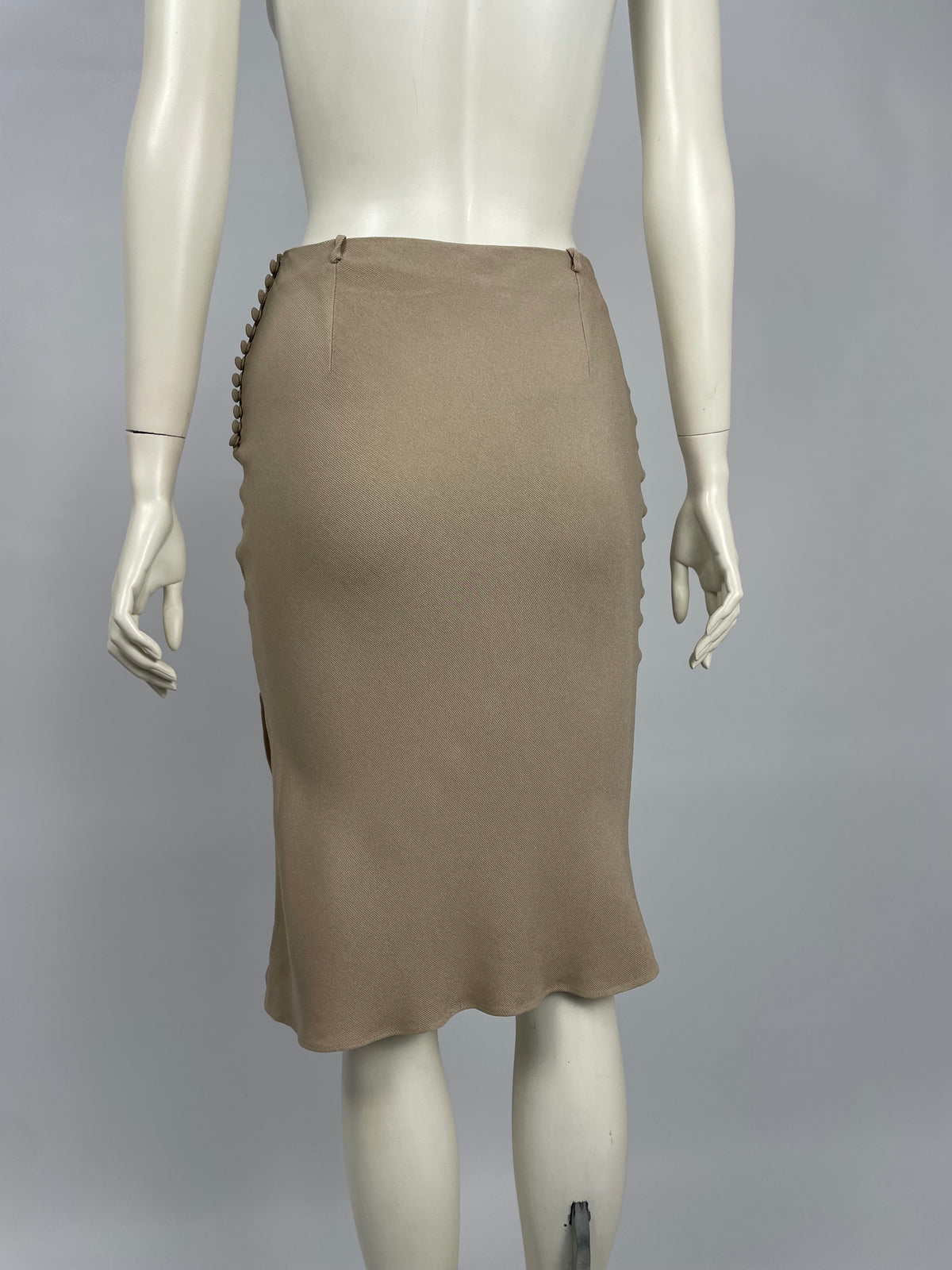 Dior by John Galliano S/S 2001 beige midi skirt
