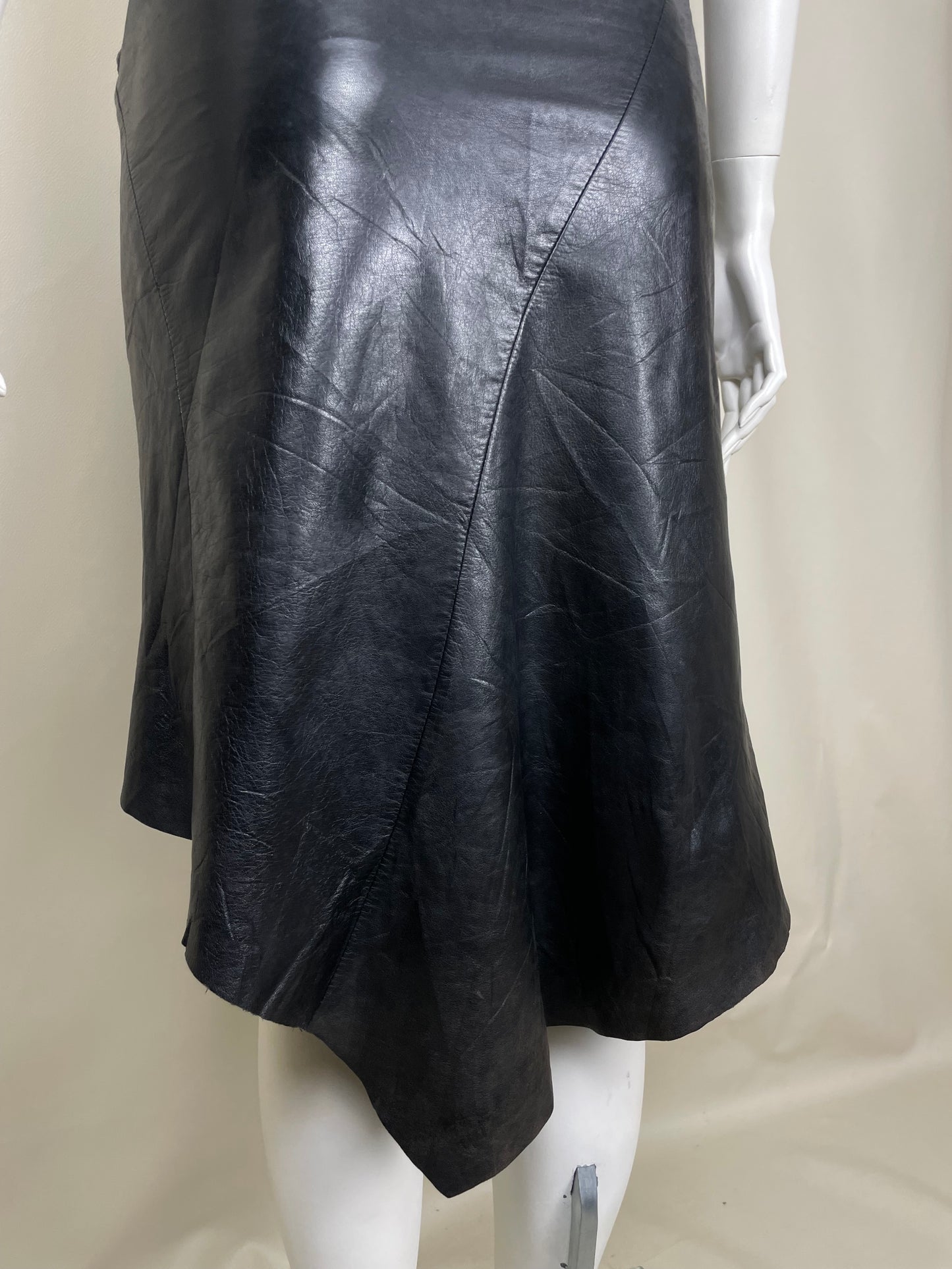 Paco Rabanne 1990’s Leather Skirt (S)