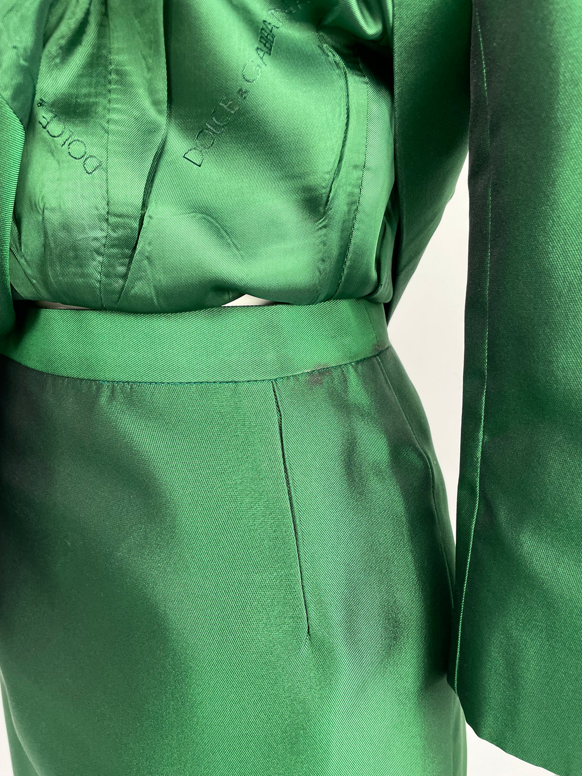 Dolce & Gabbana S/S 1996 Naomi satin suit