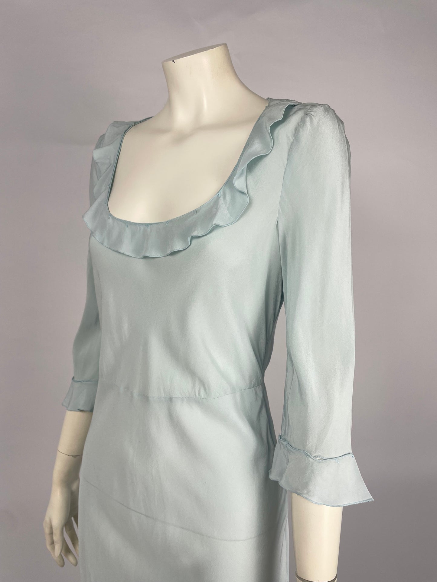Prada 1990’s bias cut flared maxi dress