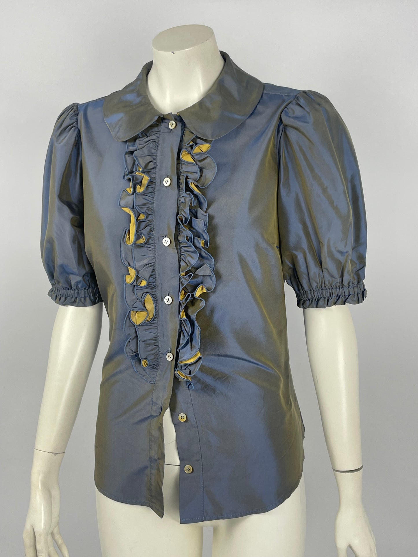 Moschino 2000’s Couture Satin ruffled shirt