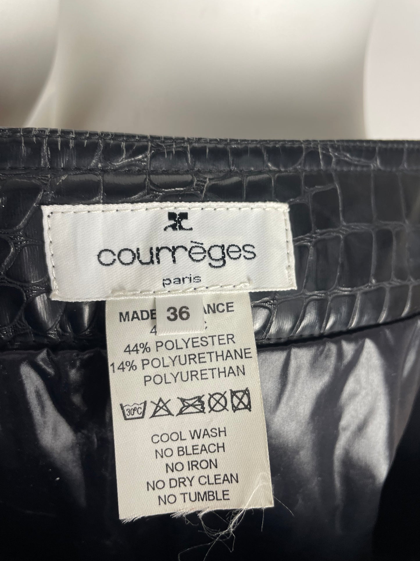 Courrèges 90’s Faux Croco Skirt (S)