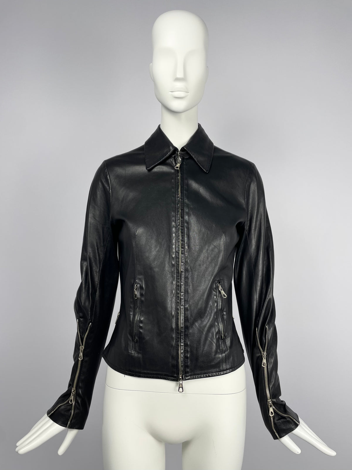 Plein sud 2000's Leather Moto Jacket