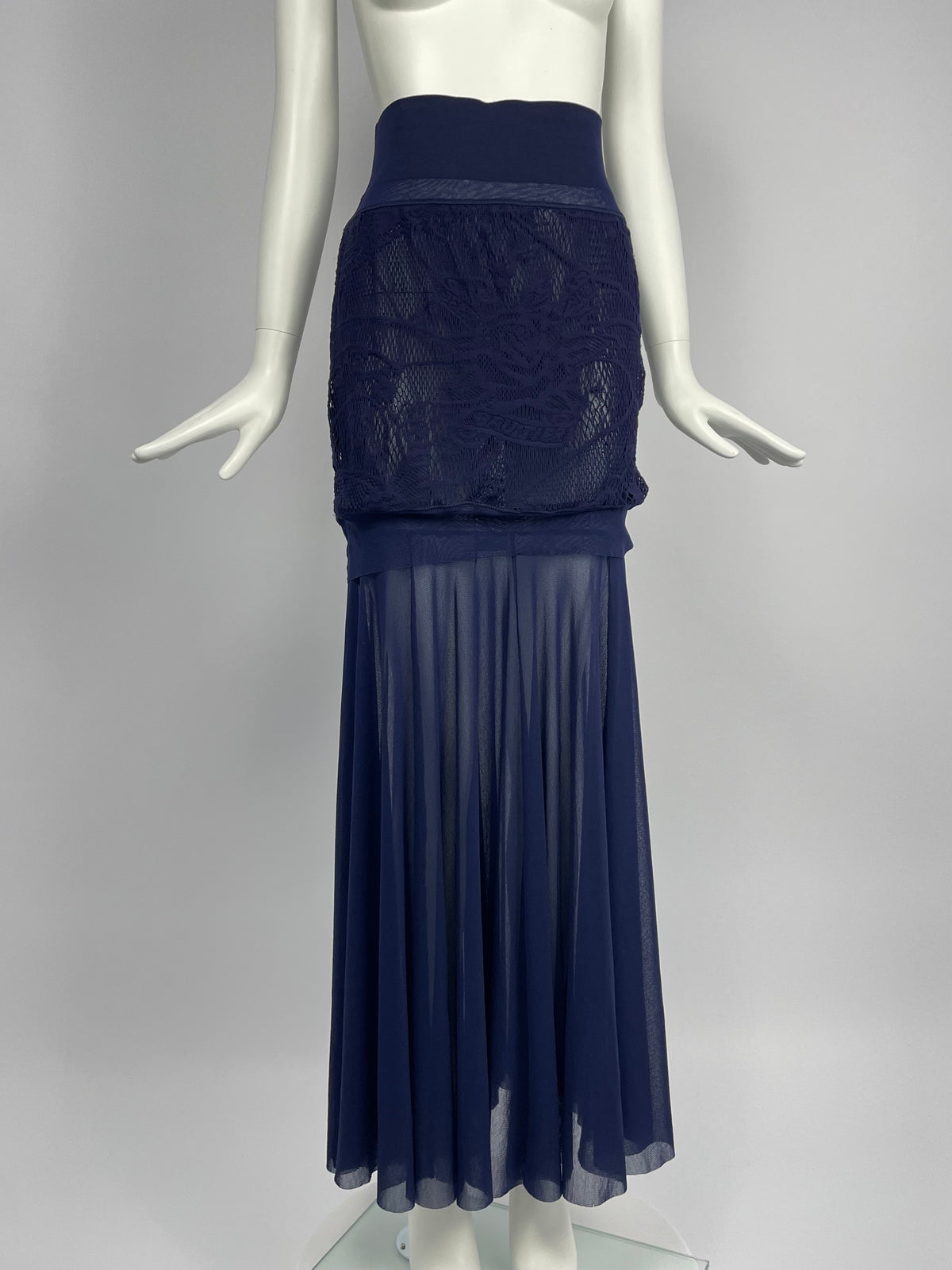Jean Paul Gaultier S/S 2008 laser cut maxi skirt