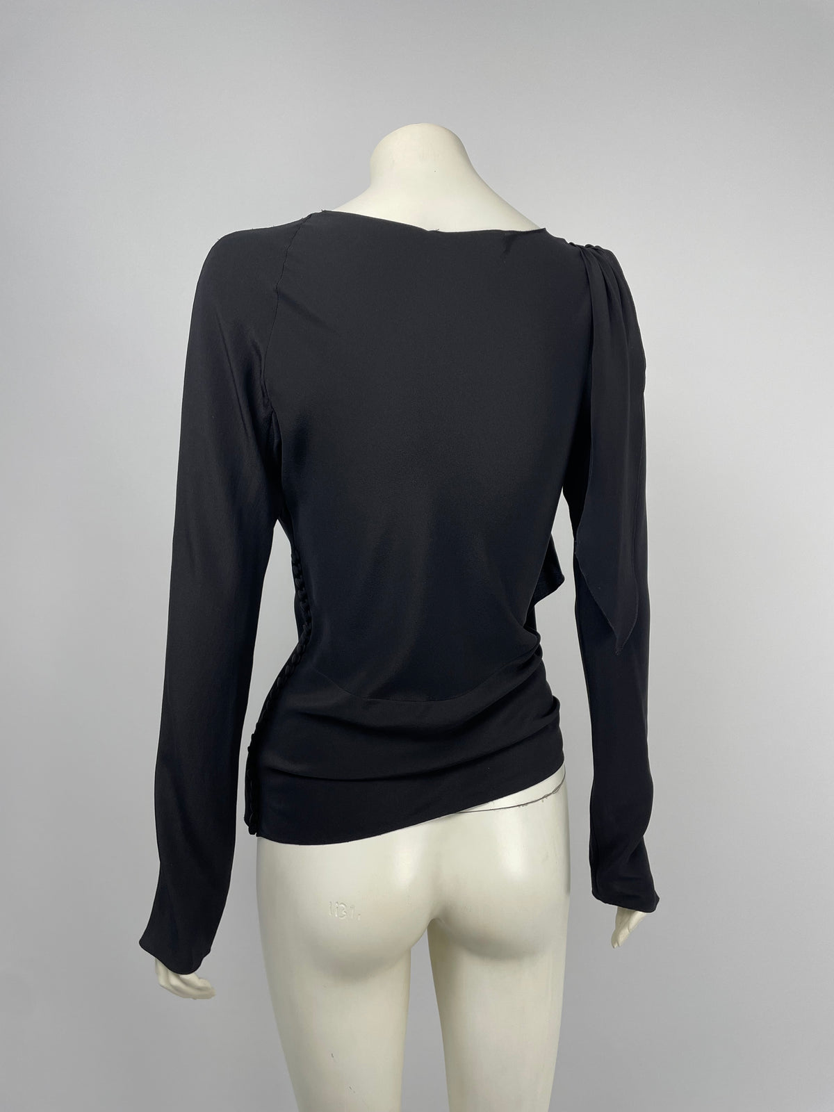 Dior by John Galliano S/S 2006 asymmetrical silk top.