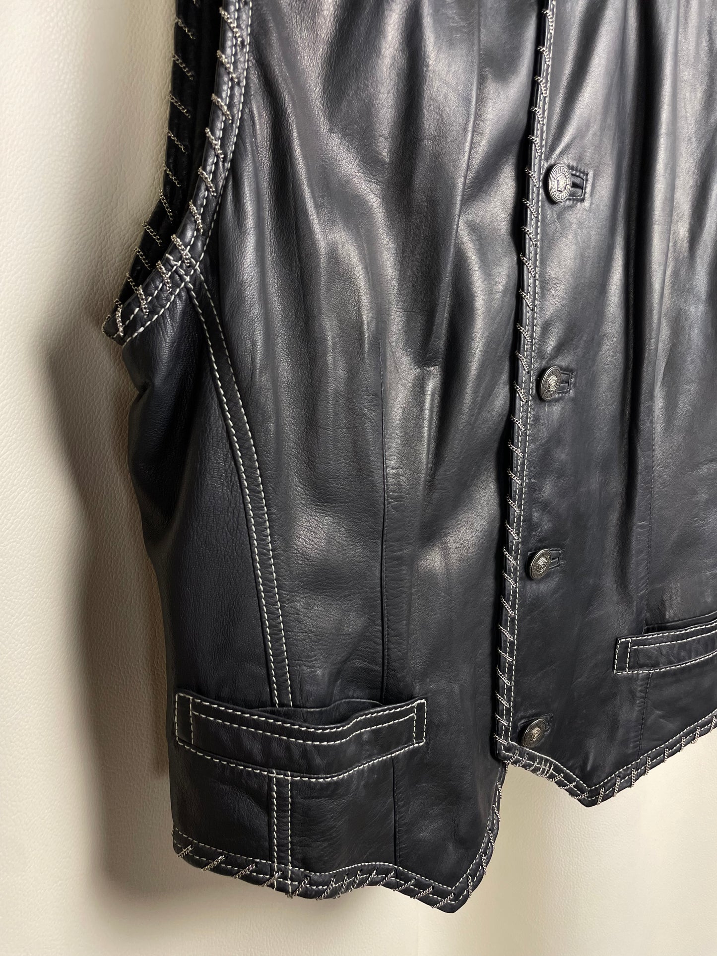 Gianni Versace F/W 1993 Men’s Leather Vest (M)